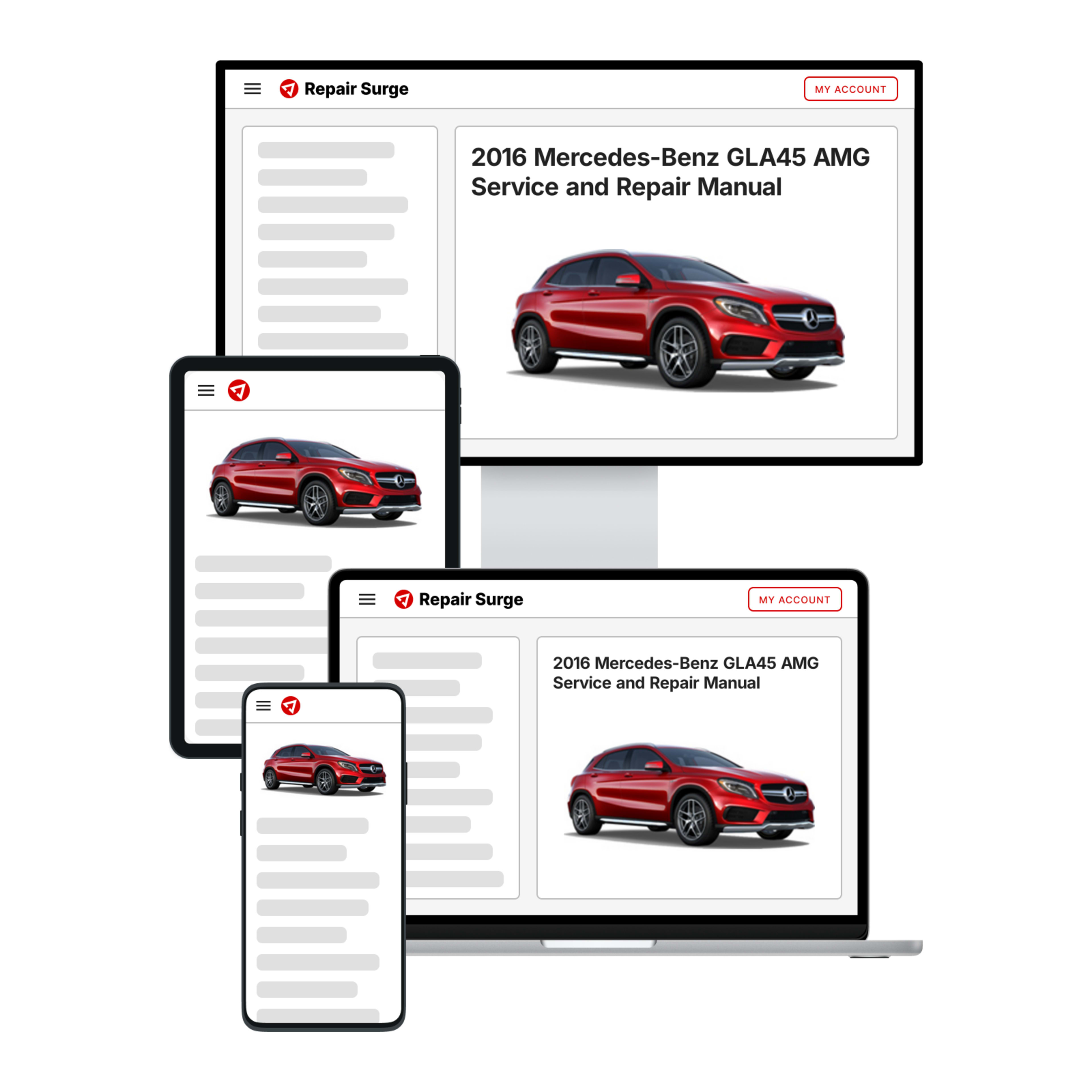 2016 Mercedes-Benz GLA45 AMG service and repair manual hero image