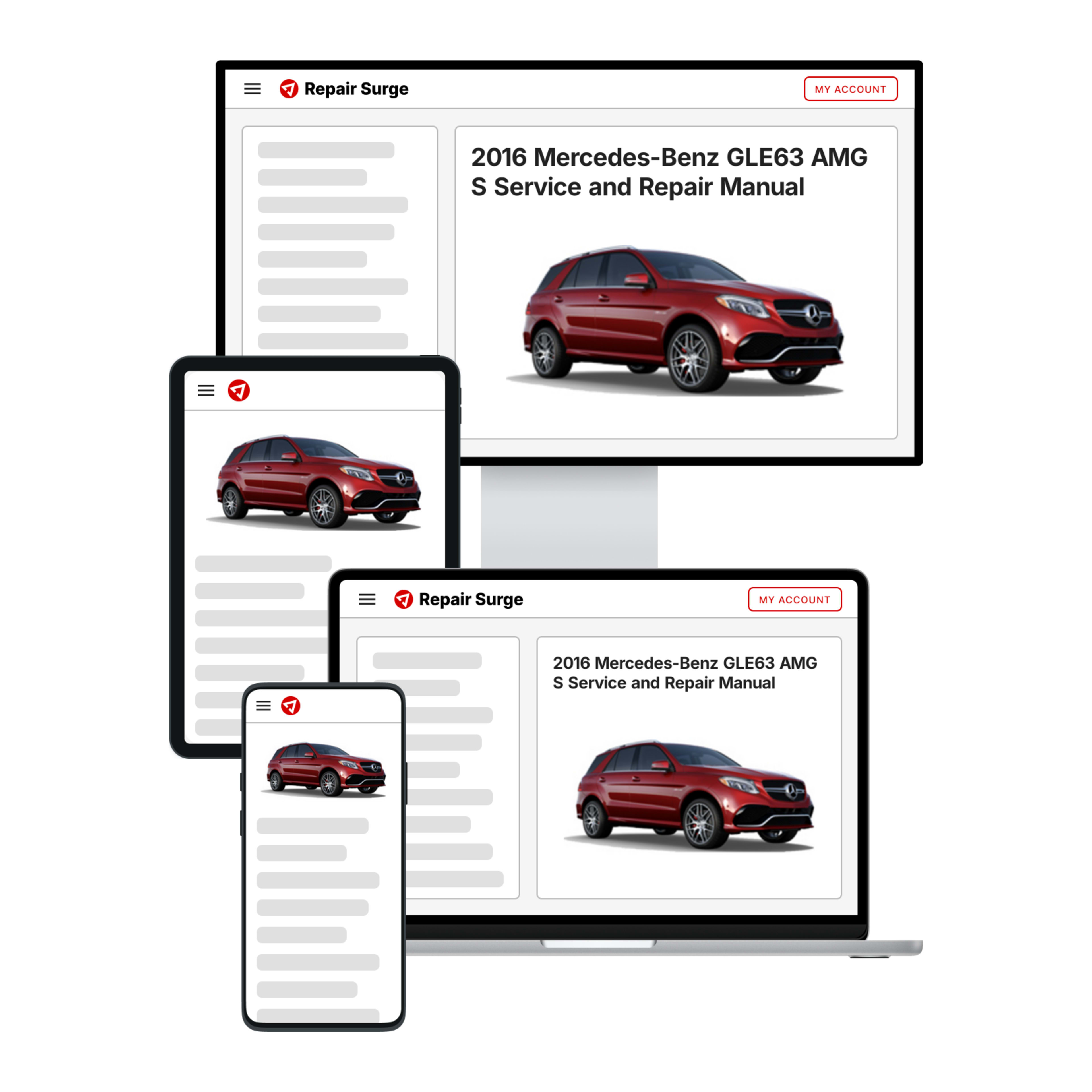 2016 Mercedes-Benz GLE63 AMG S service and repair manual hero image