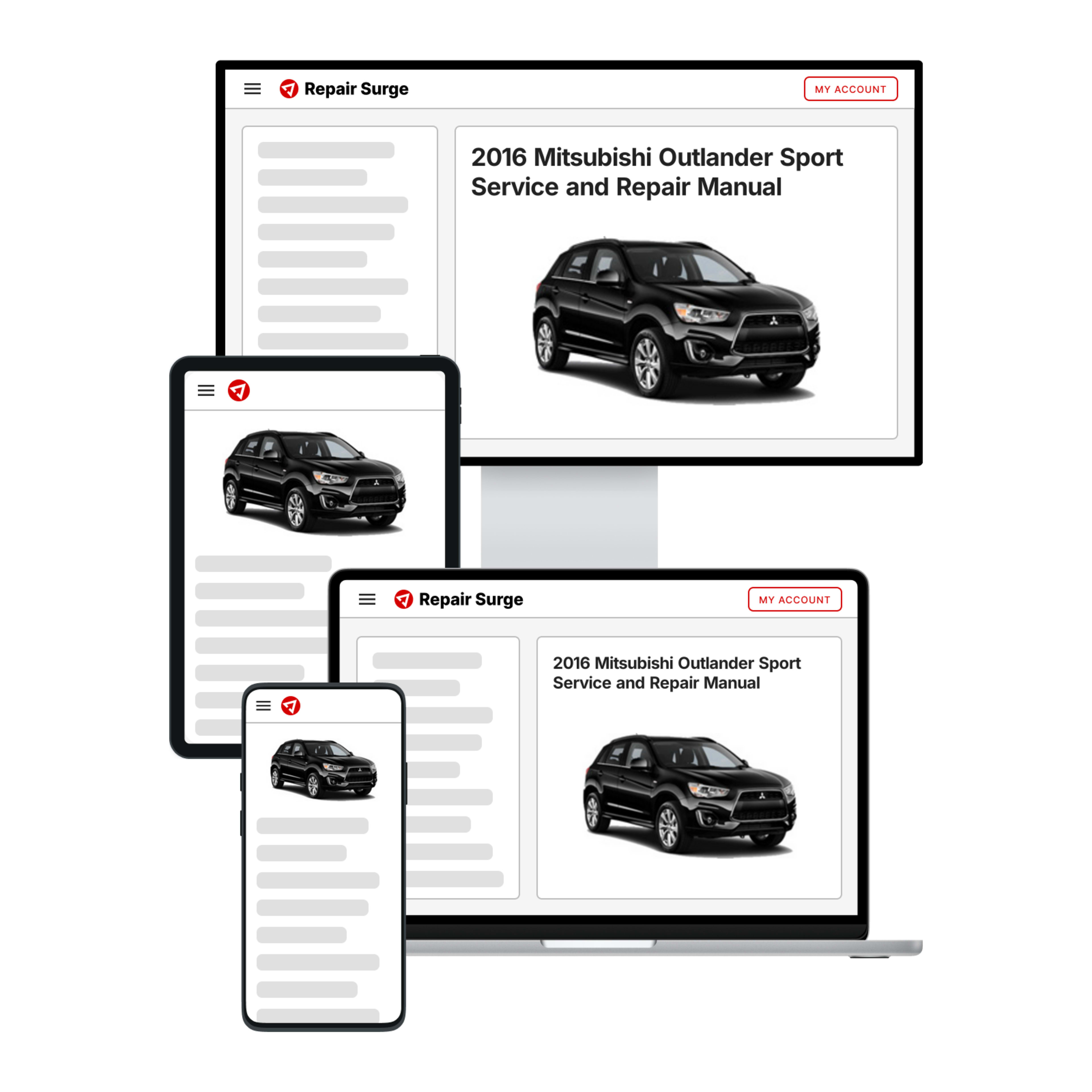 2016 Mitsubishi Outlander Sport service and repair manual hero image