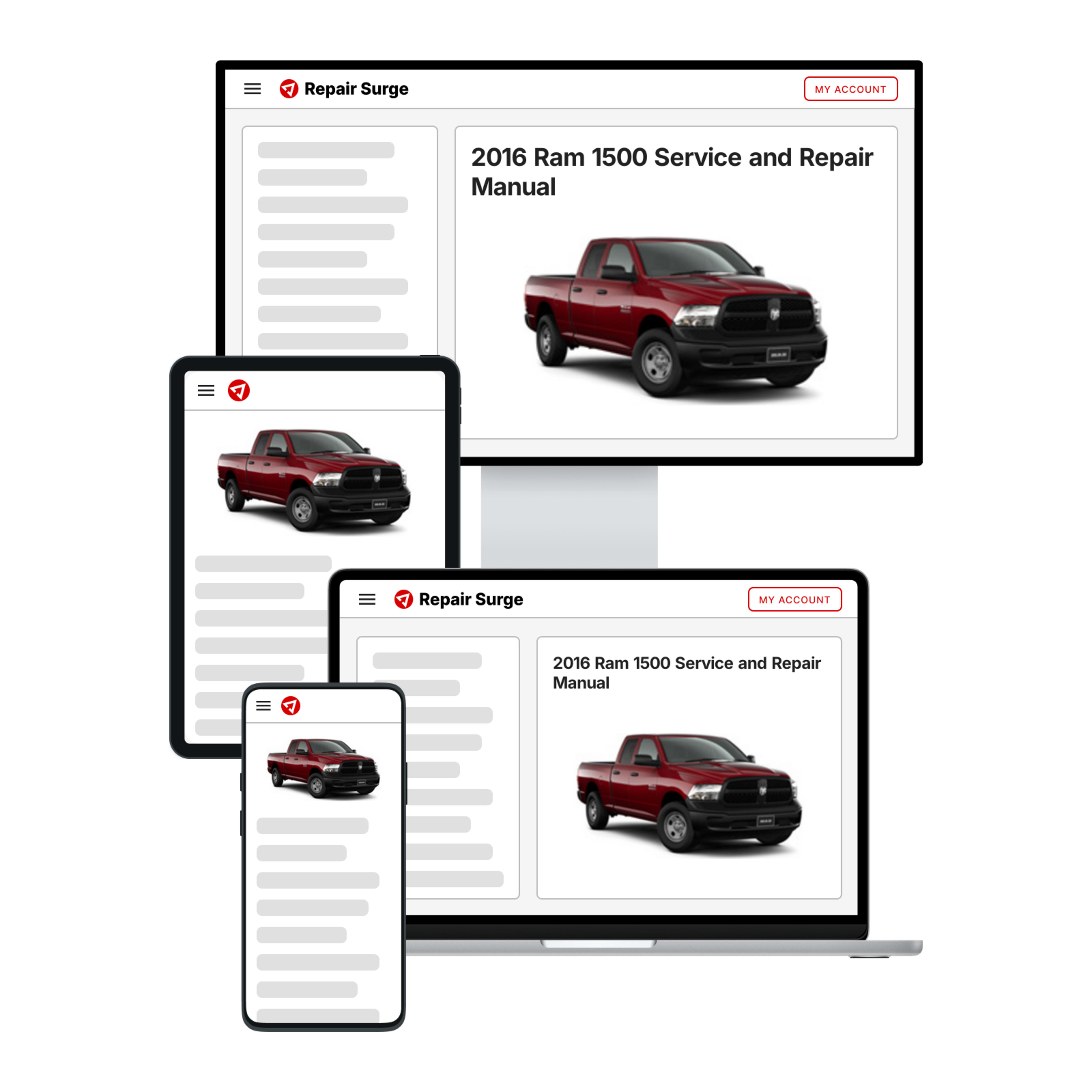 2016 Ram 1500 service and repair manual hero image