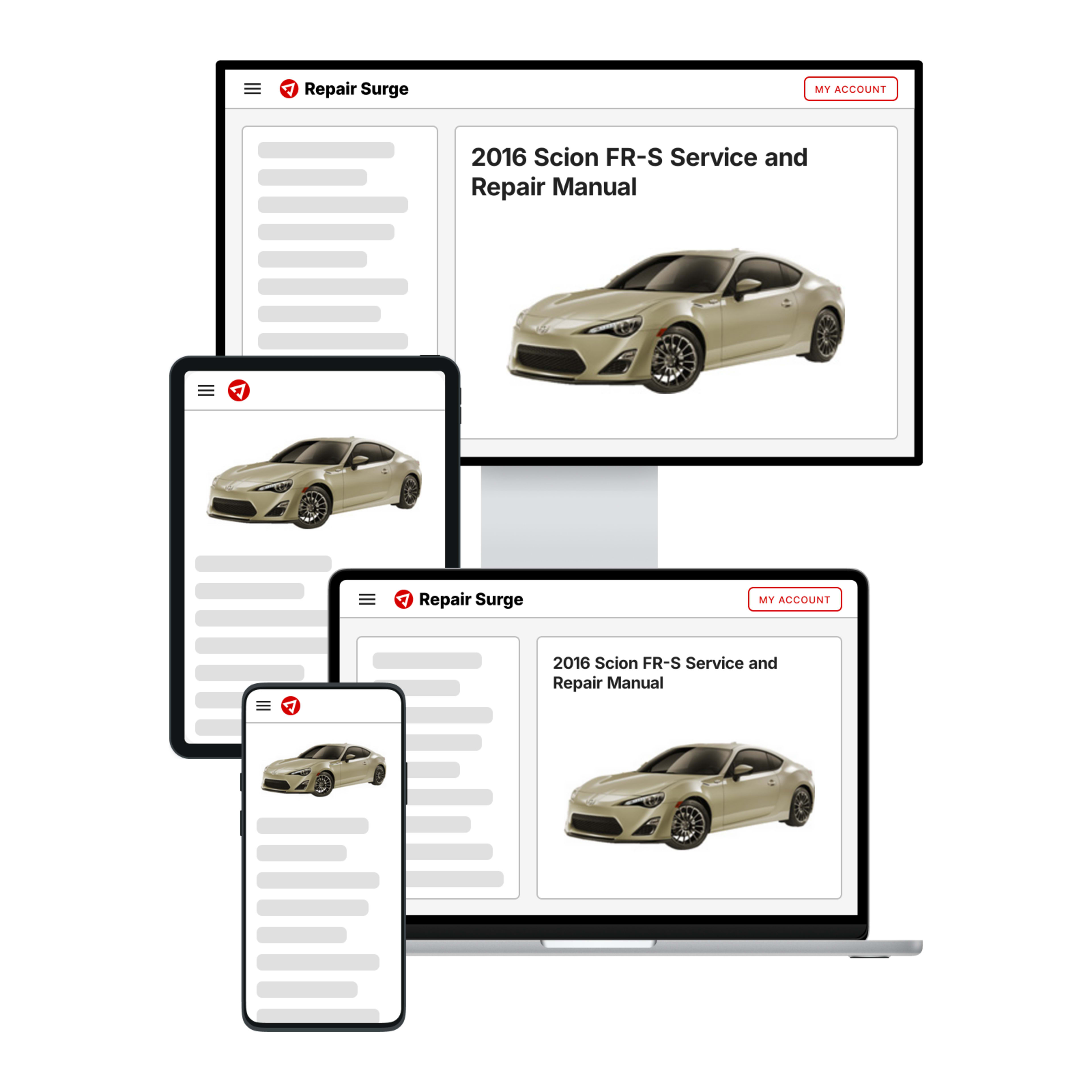 2016 Scion FR-S service and repair manual hero image
