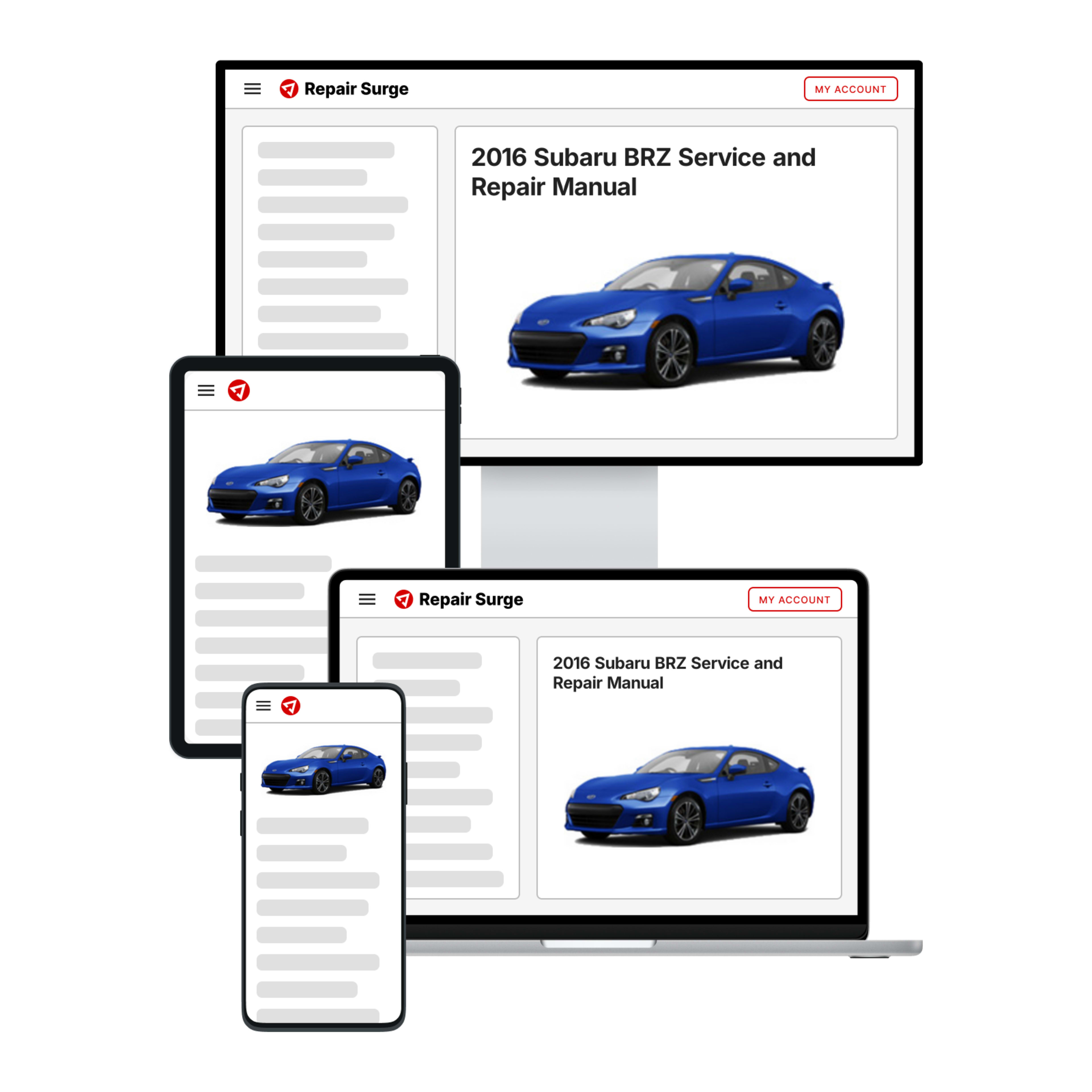 2016 Subaru BRZ service and repair manual hero image