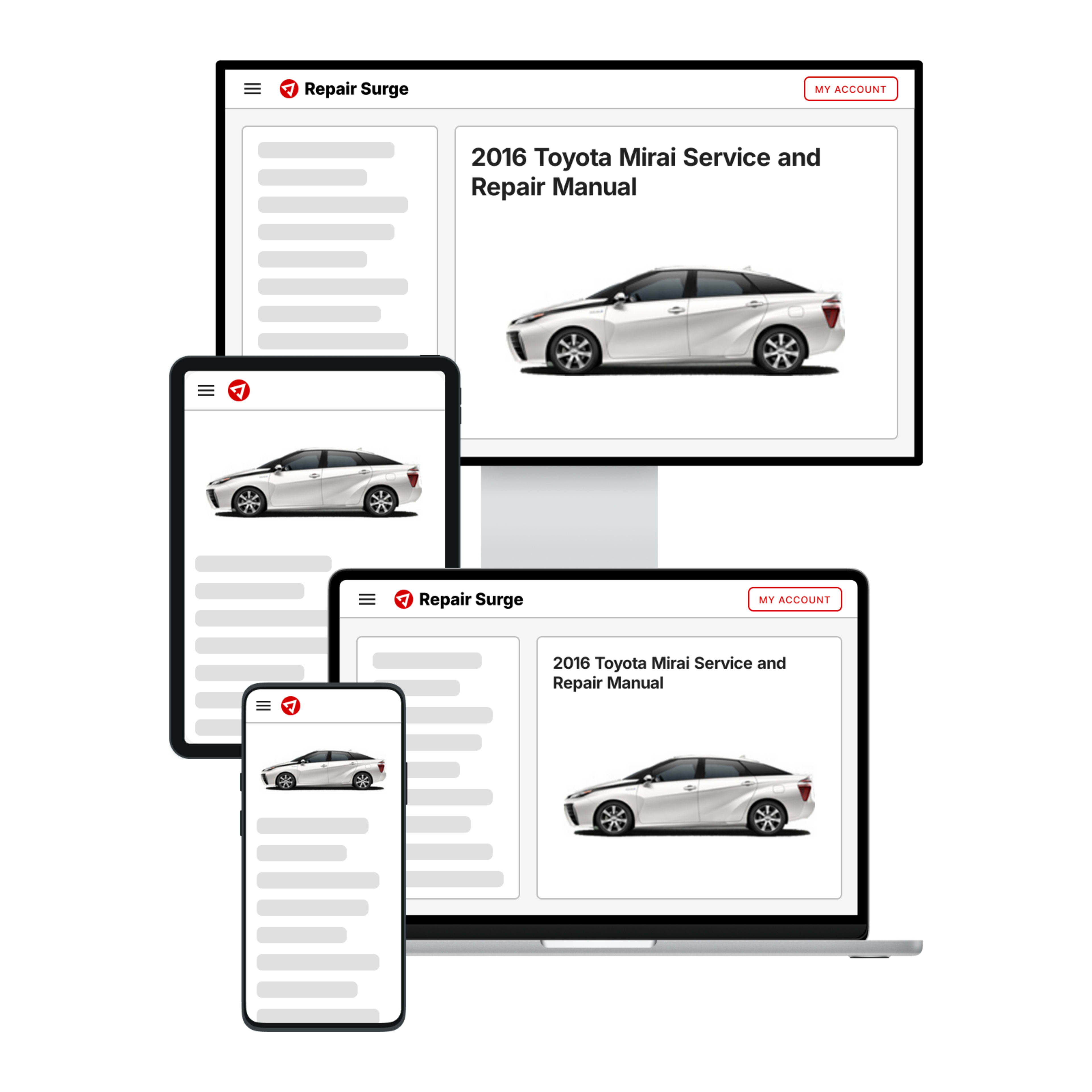 2016 Toyota Mirai service and repair manual hero image