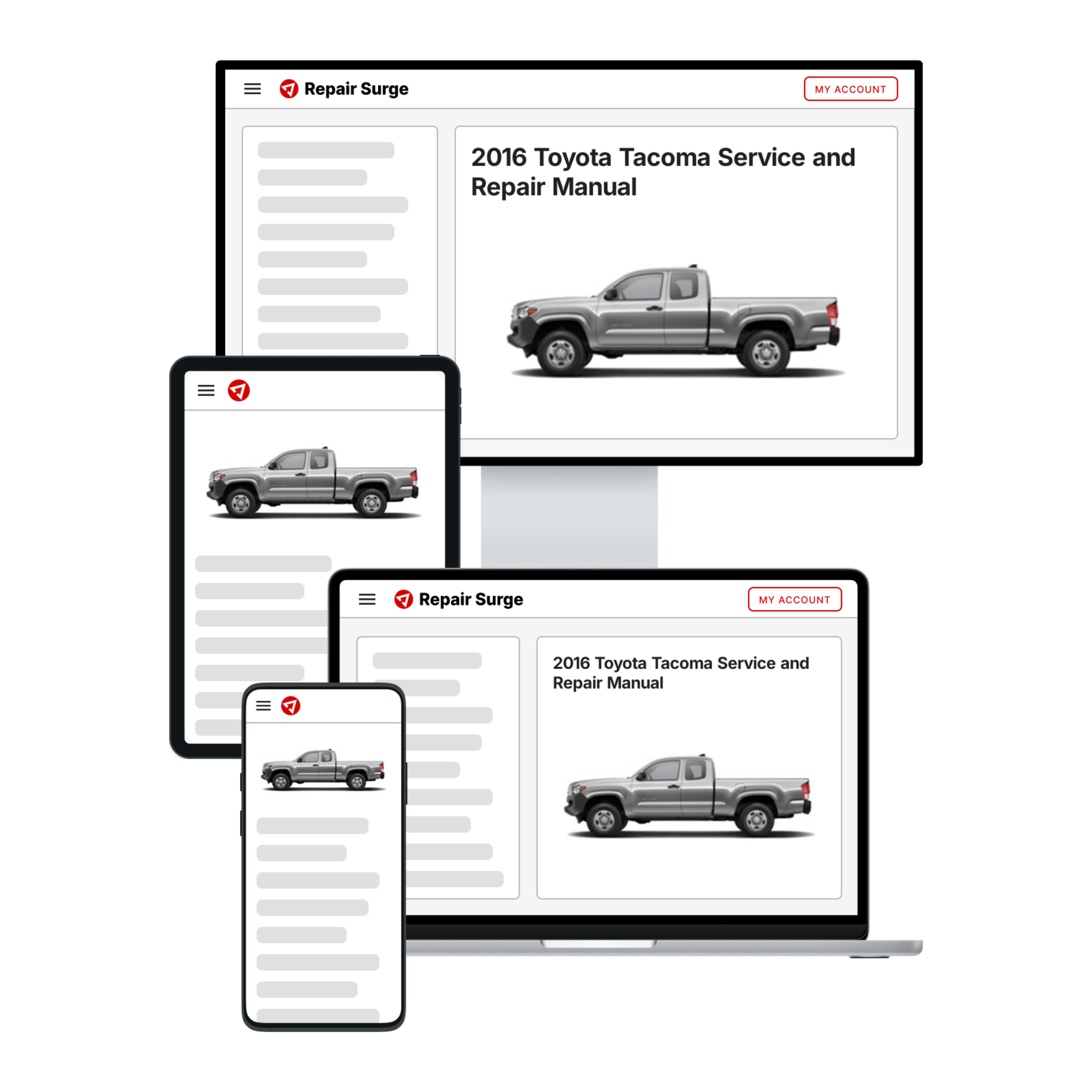 2016 Toyota Tacoma service and repair manual hero image