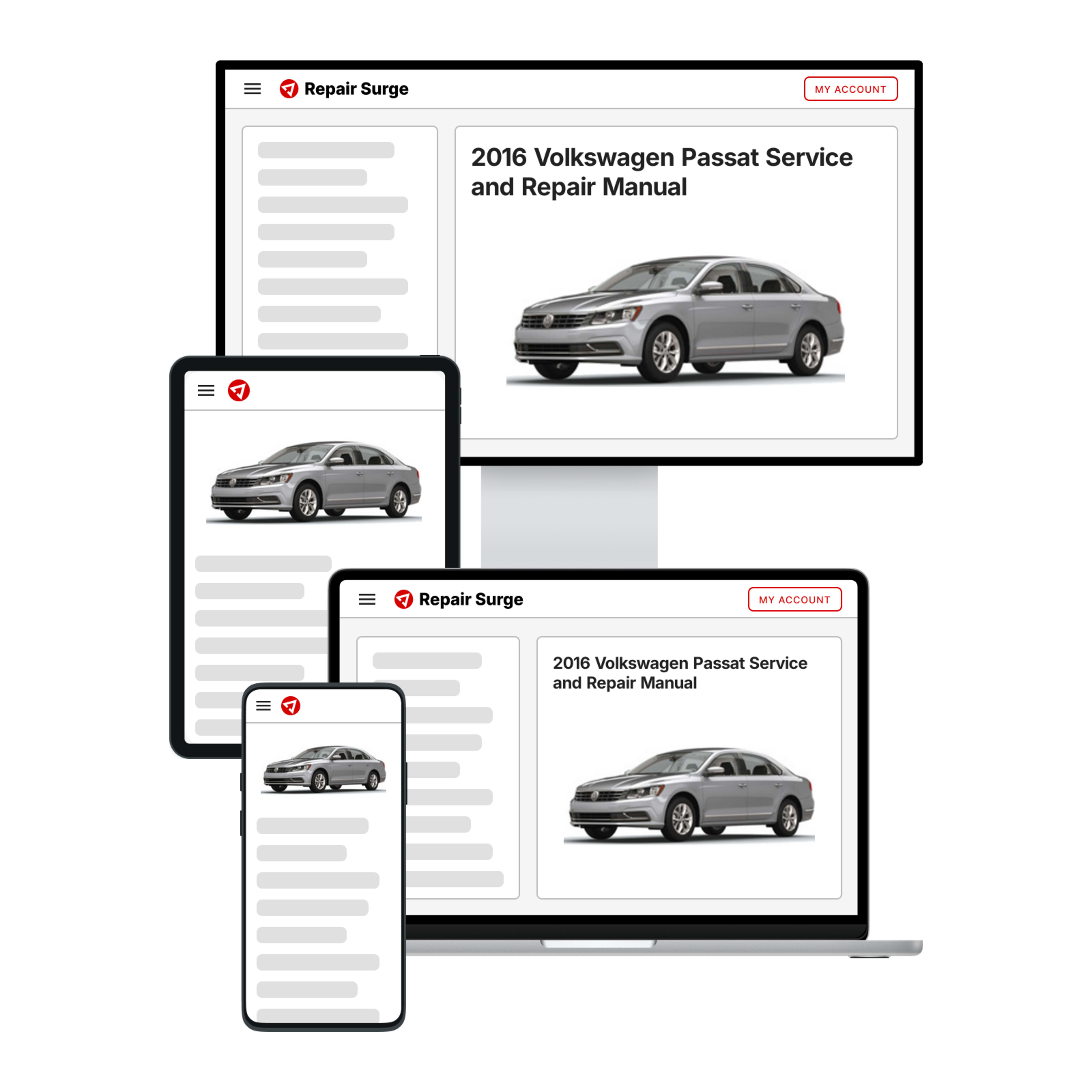 2016 Volkswagen Passat service and repair manual hero image