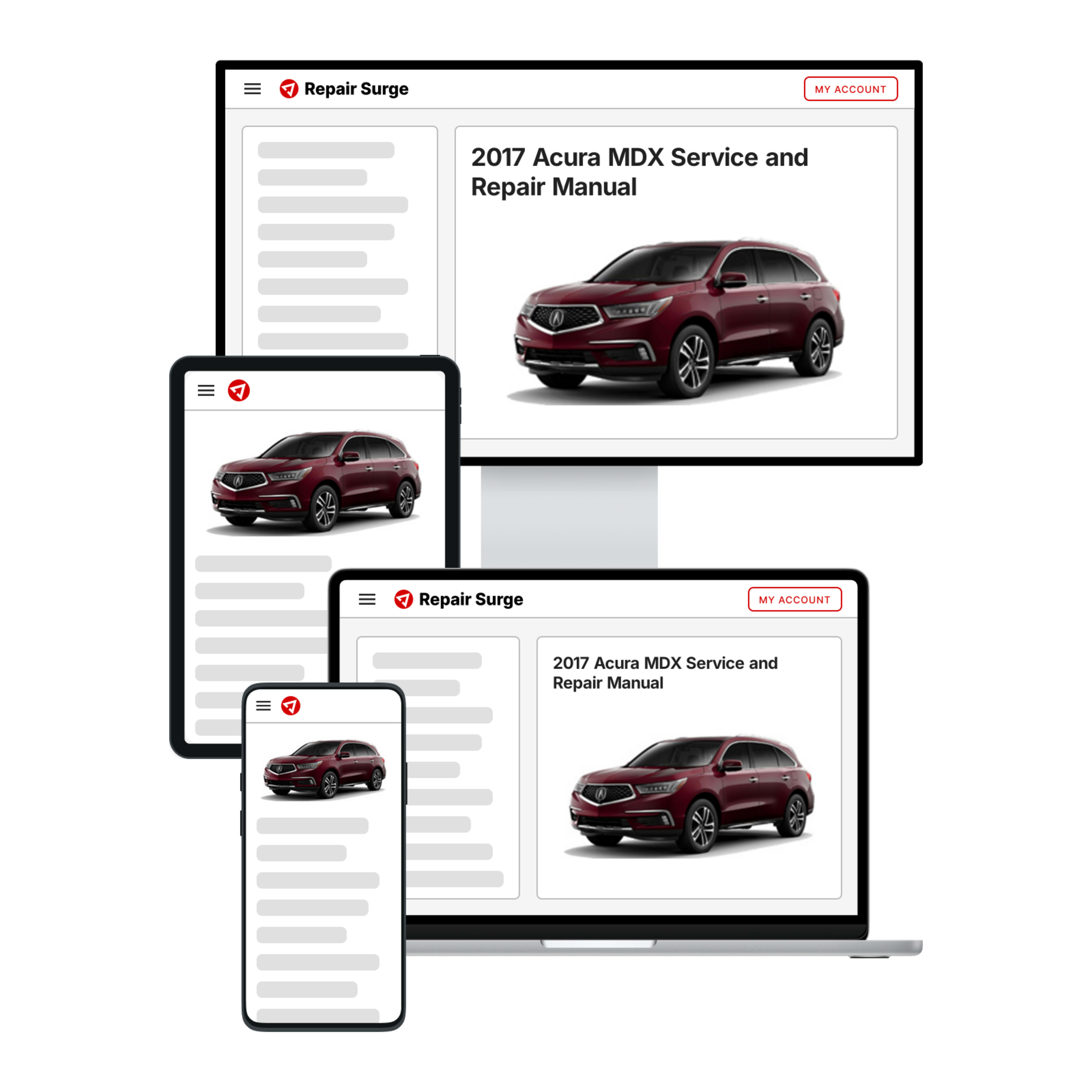 2017 Acura MDX service and repair manual hero image