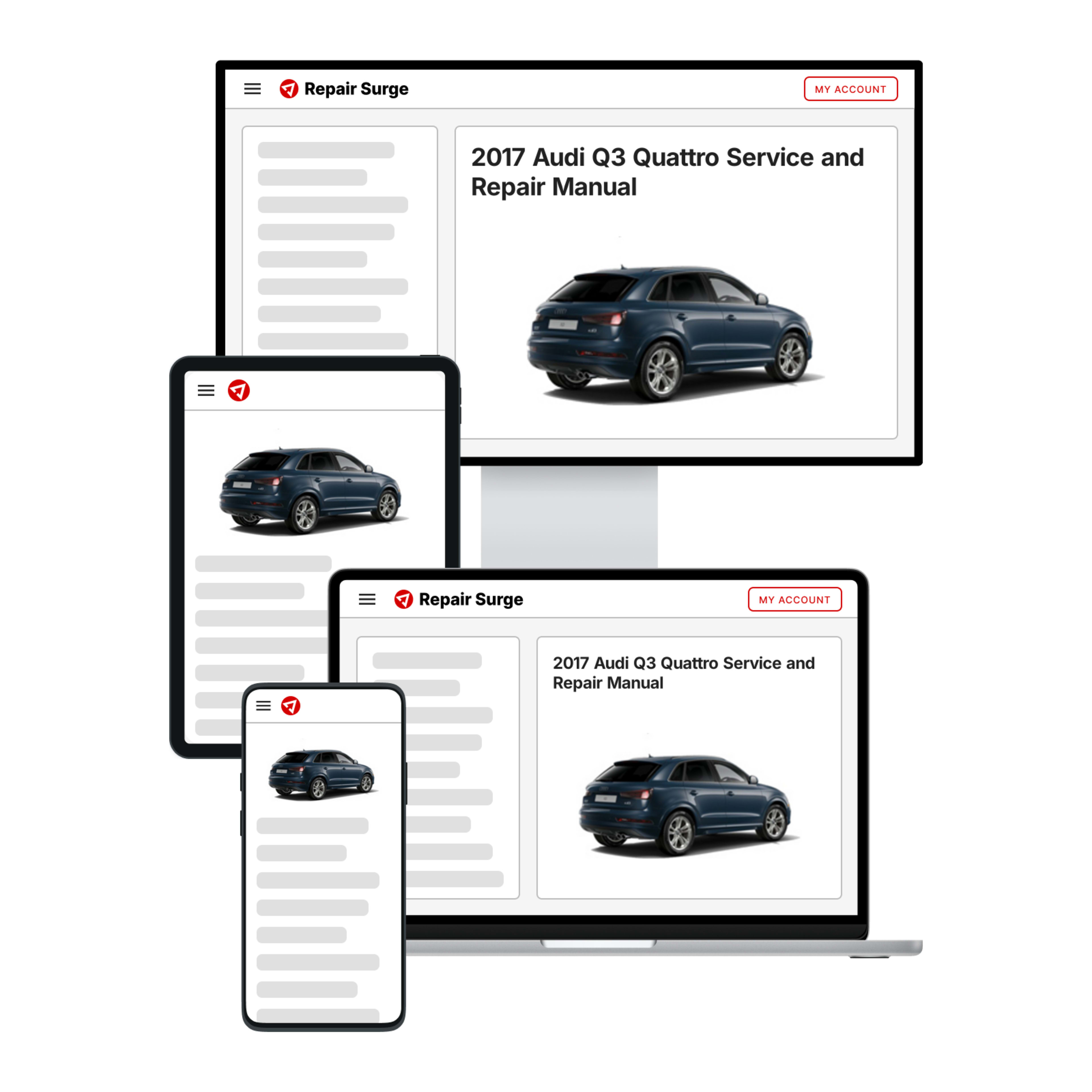 2017 Audi Q3 Quattro service and repair manual hero image