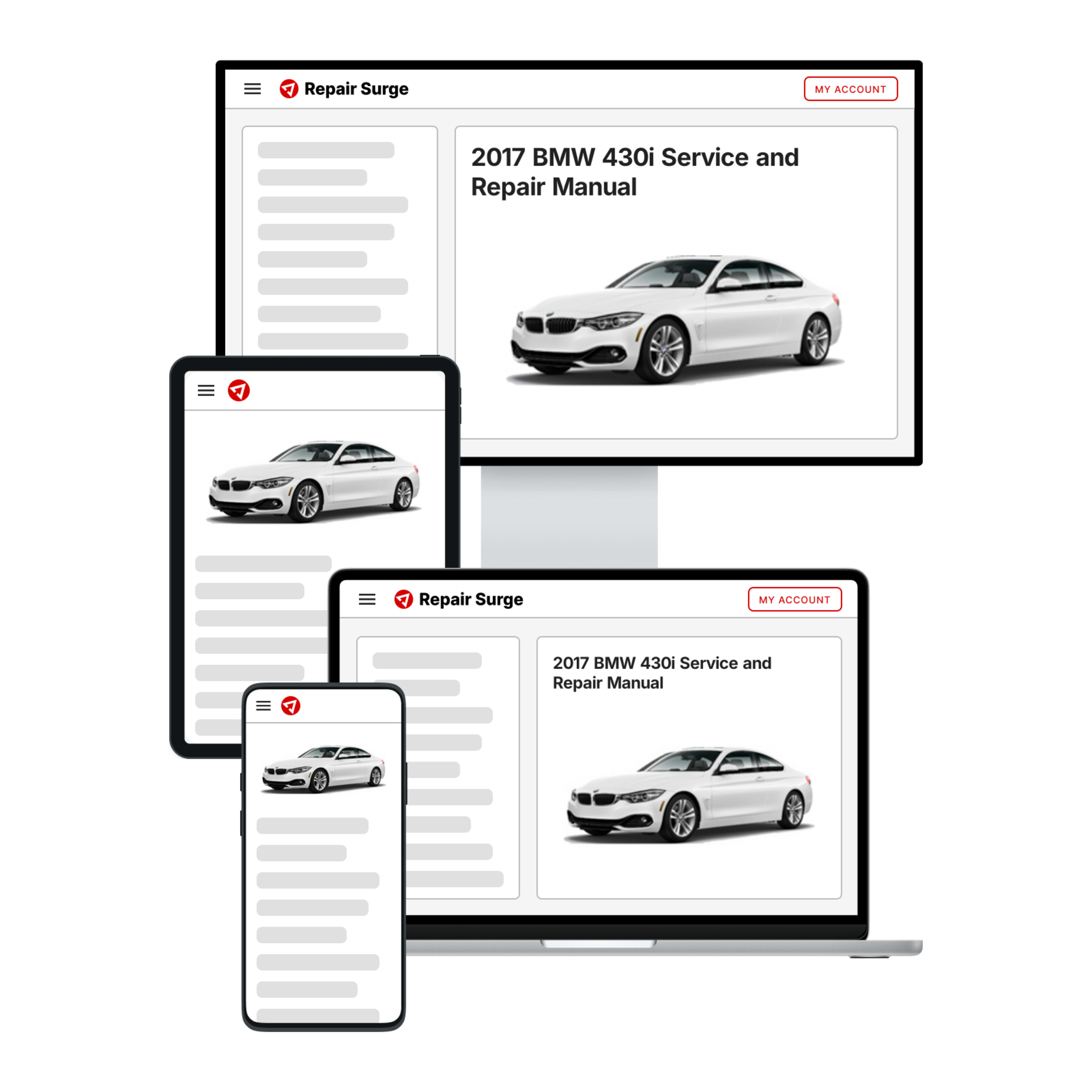 2017 BMW 430i service and repair manual hero image