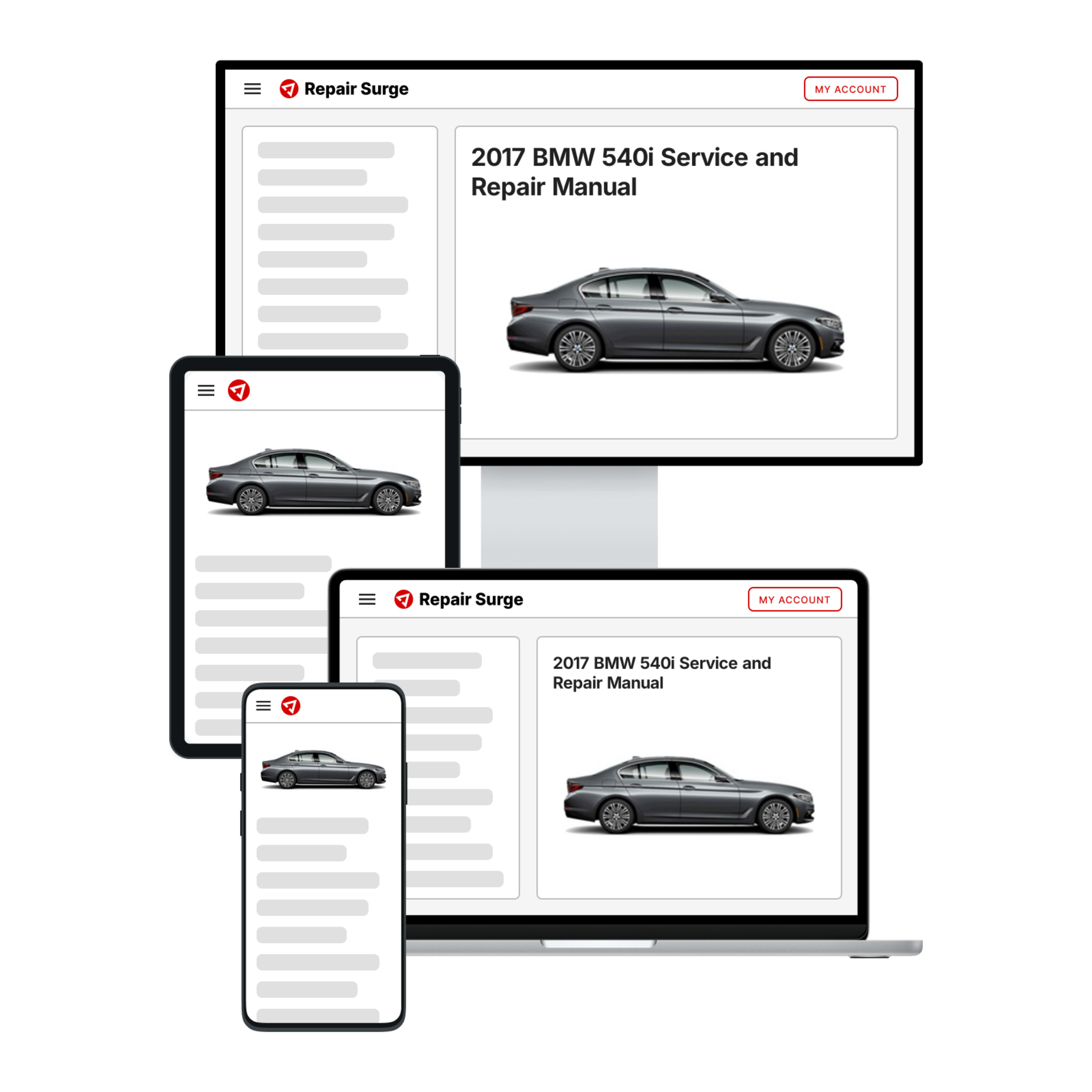 2017 BMW 540i service and repair manual hero image