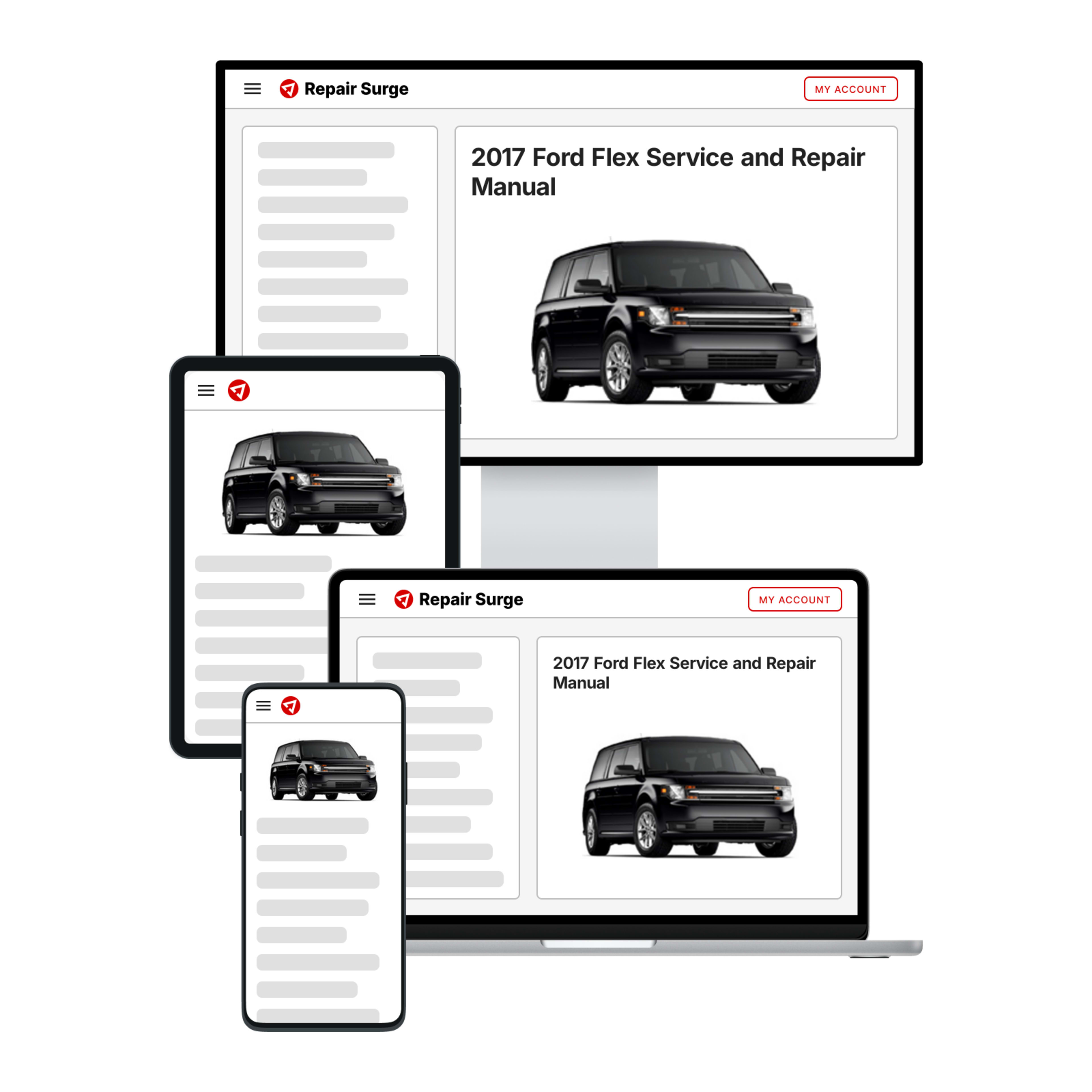 2017 Ford Flex service and repair manual hero image