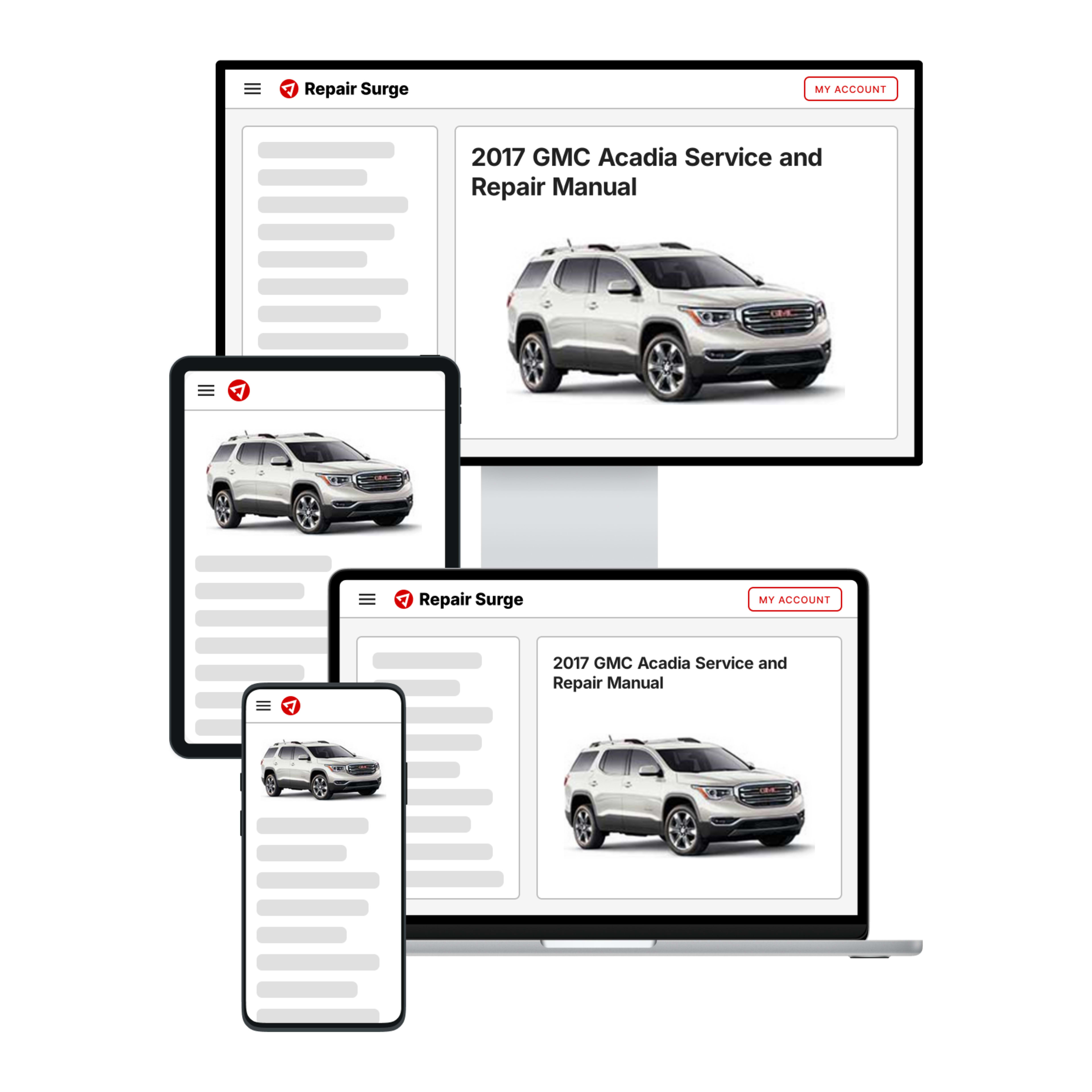 2017 GMC Acadia service and repair manual hero image