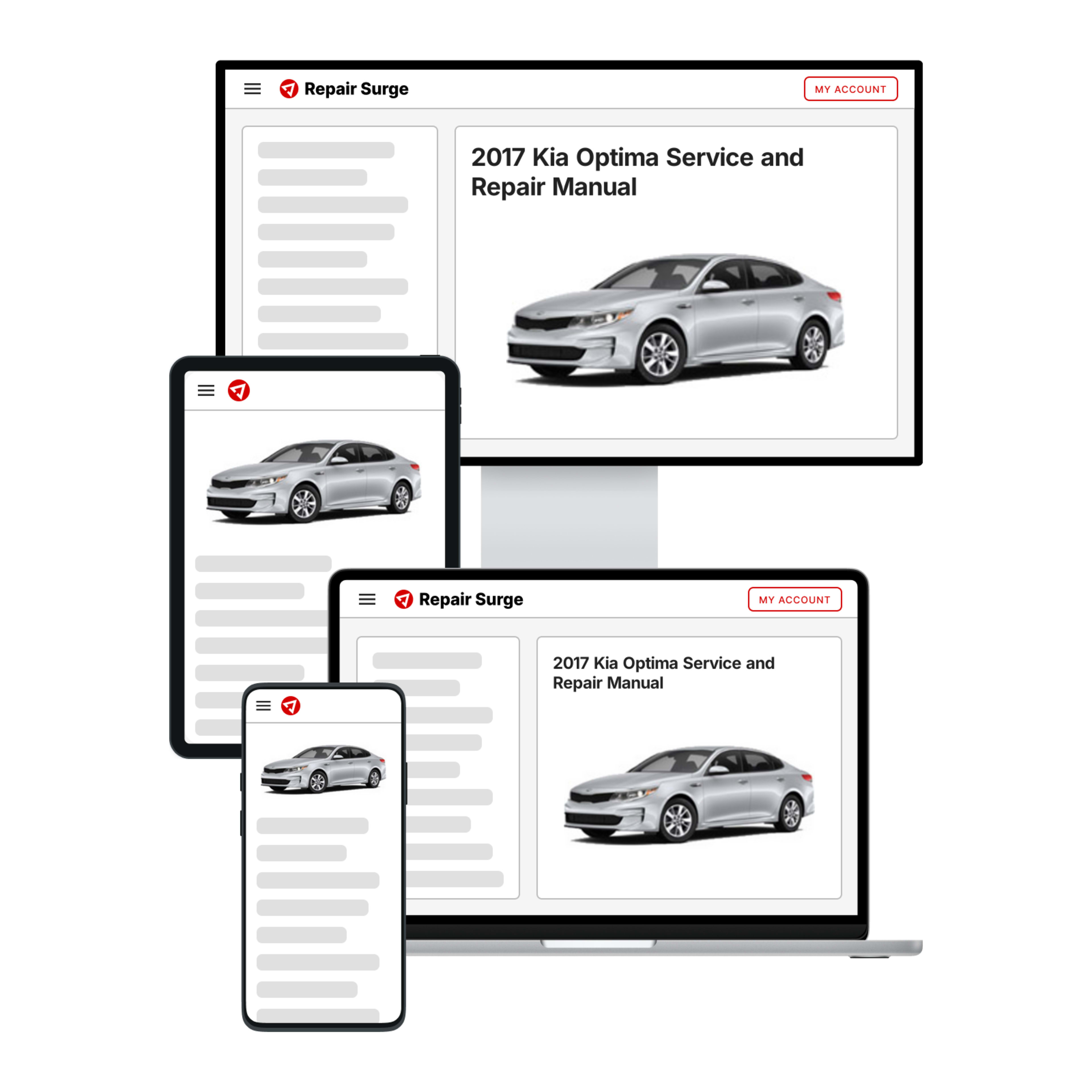 2017 Kia Optima service and repair manual hero image
