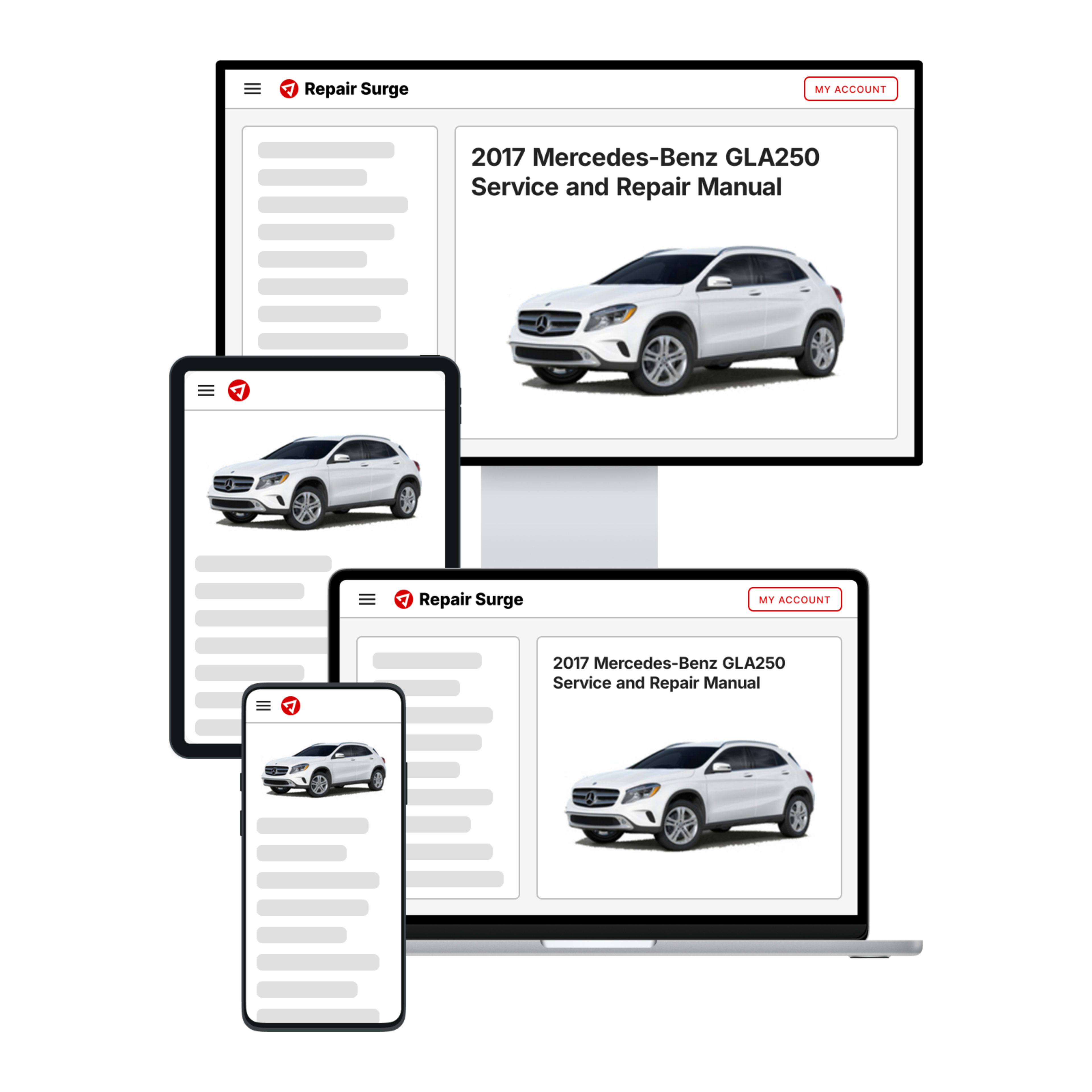 2017 Mercedes-Benz GLA250 service and repair manual hero image