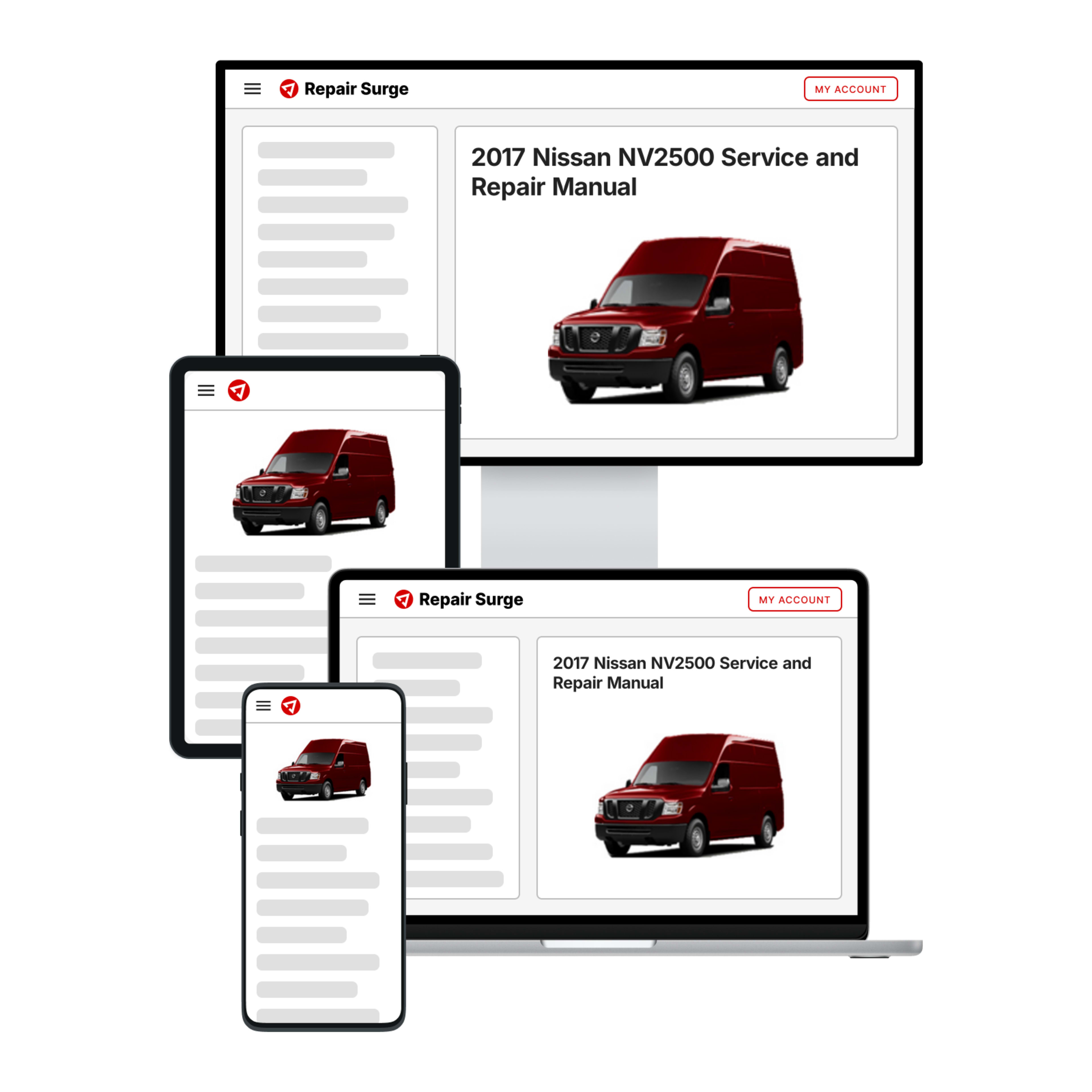 2017 Nissan NV2500 service and repair manual hero image