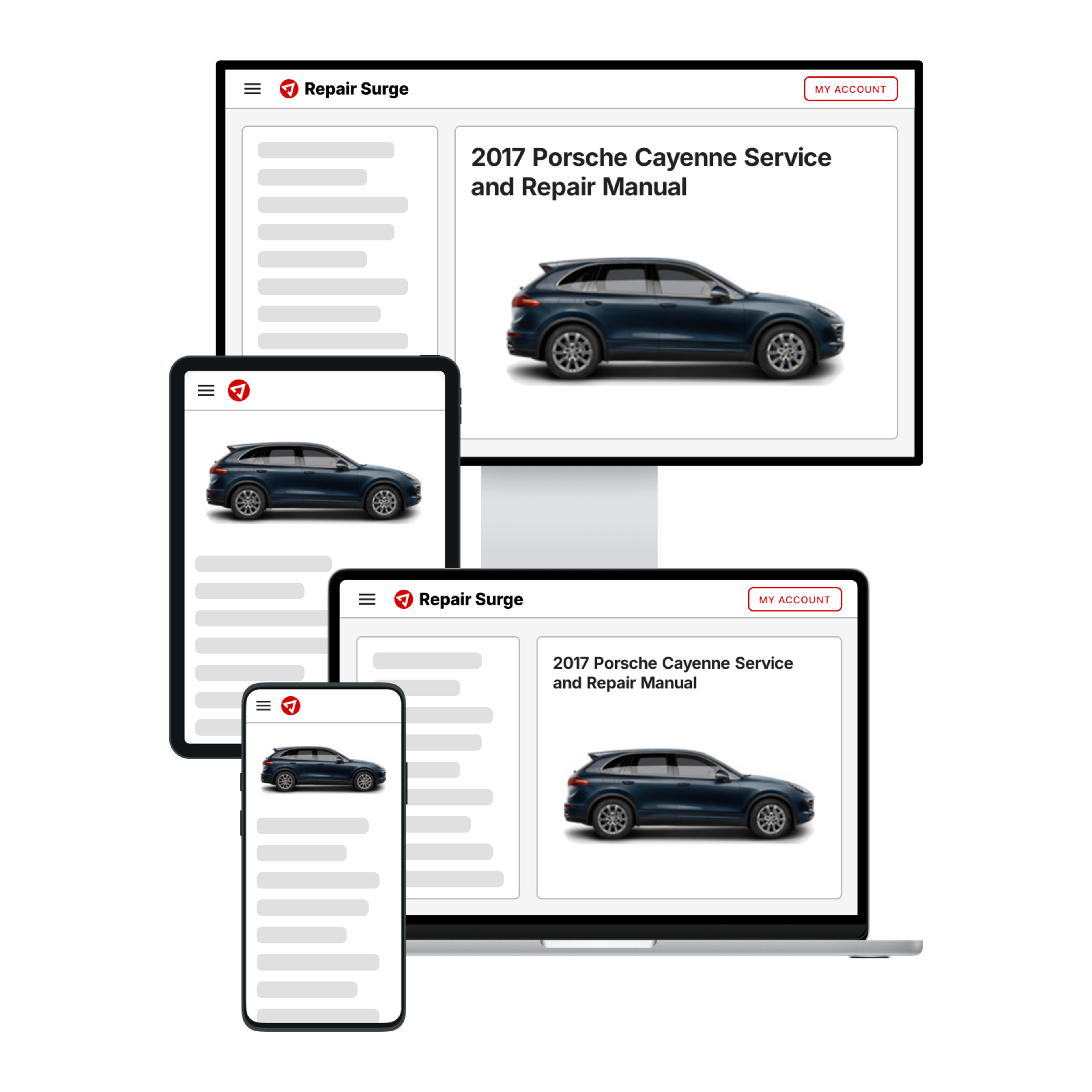 2017 Porsche Cayenne service and repair manual hero image