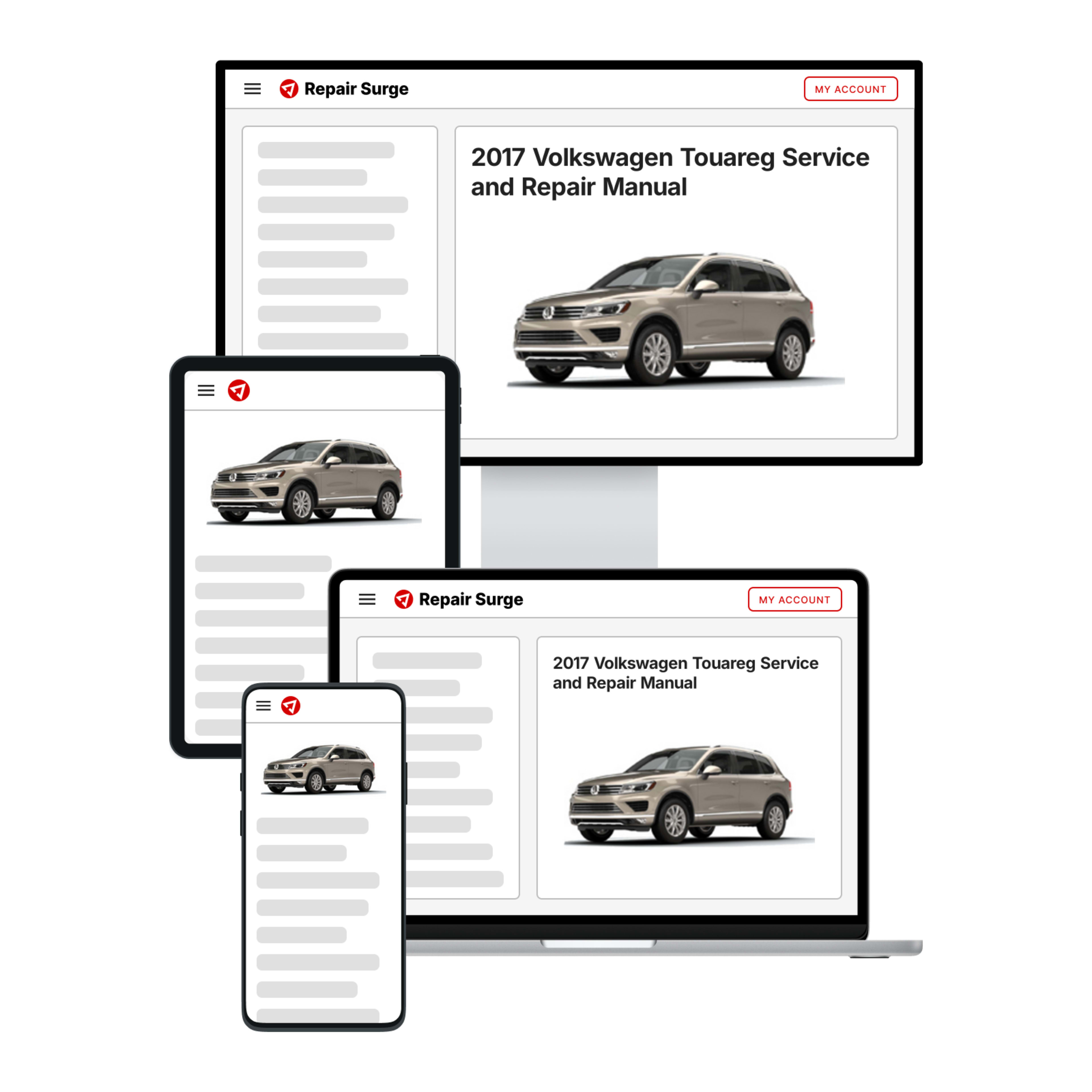 2017 Volkswagen Touareg service and repair manual hero image