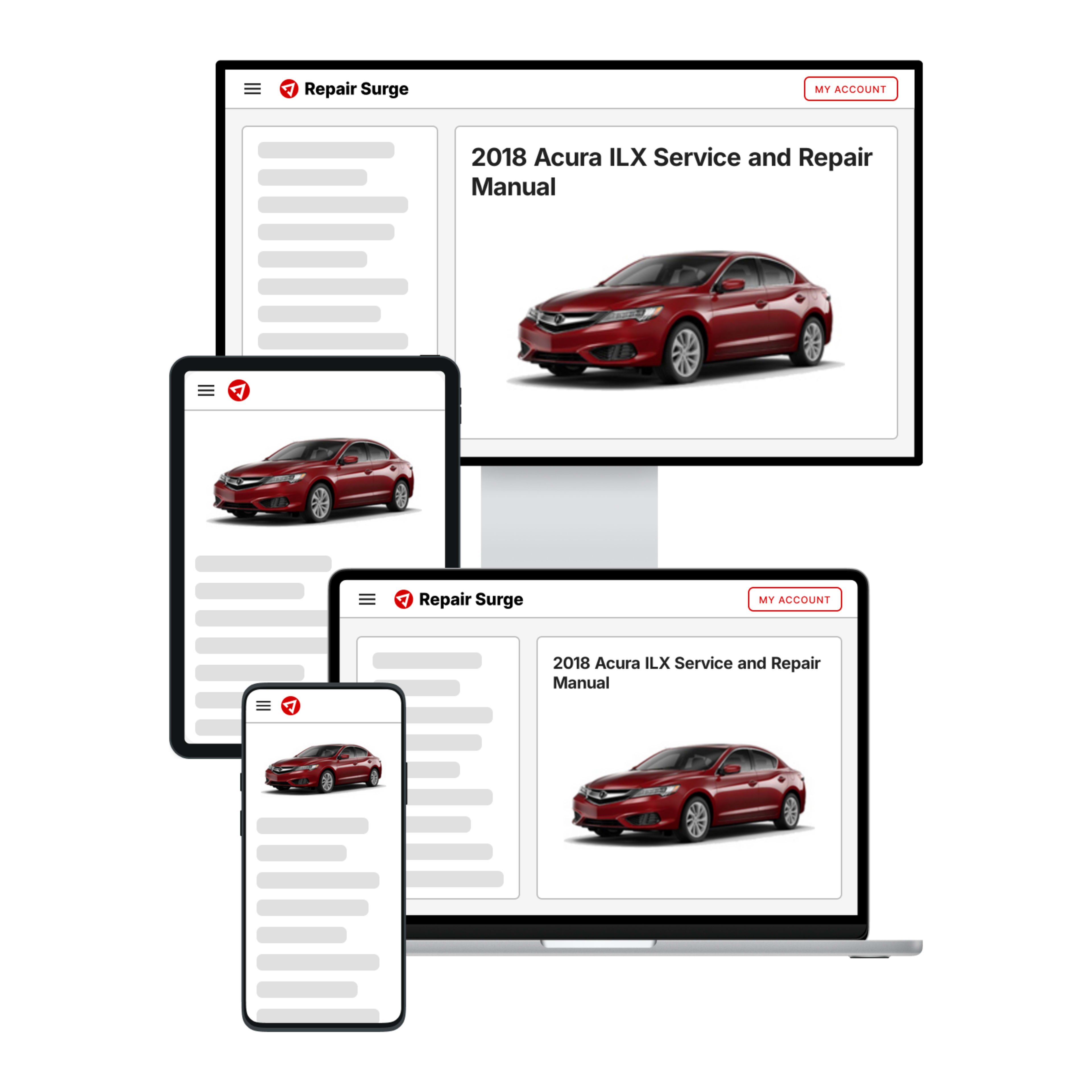 2018 Acura ILX service and repair manual hero image