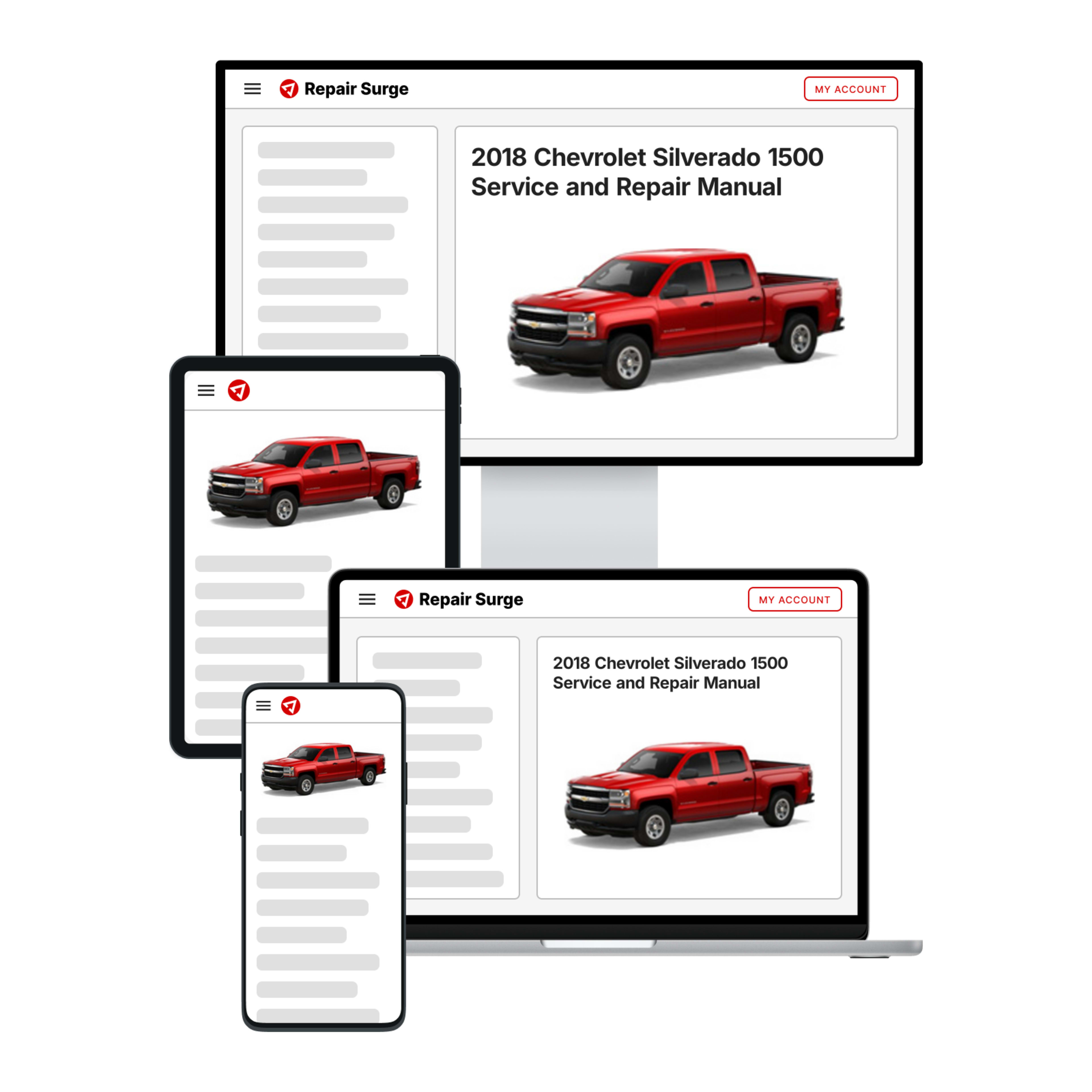 2018 Chevrolet Silverado 1500 service and repair manual hero image