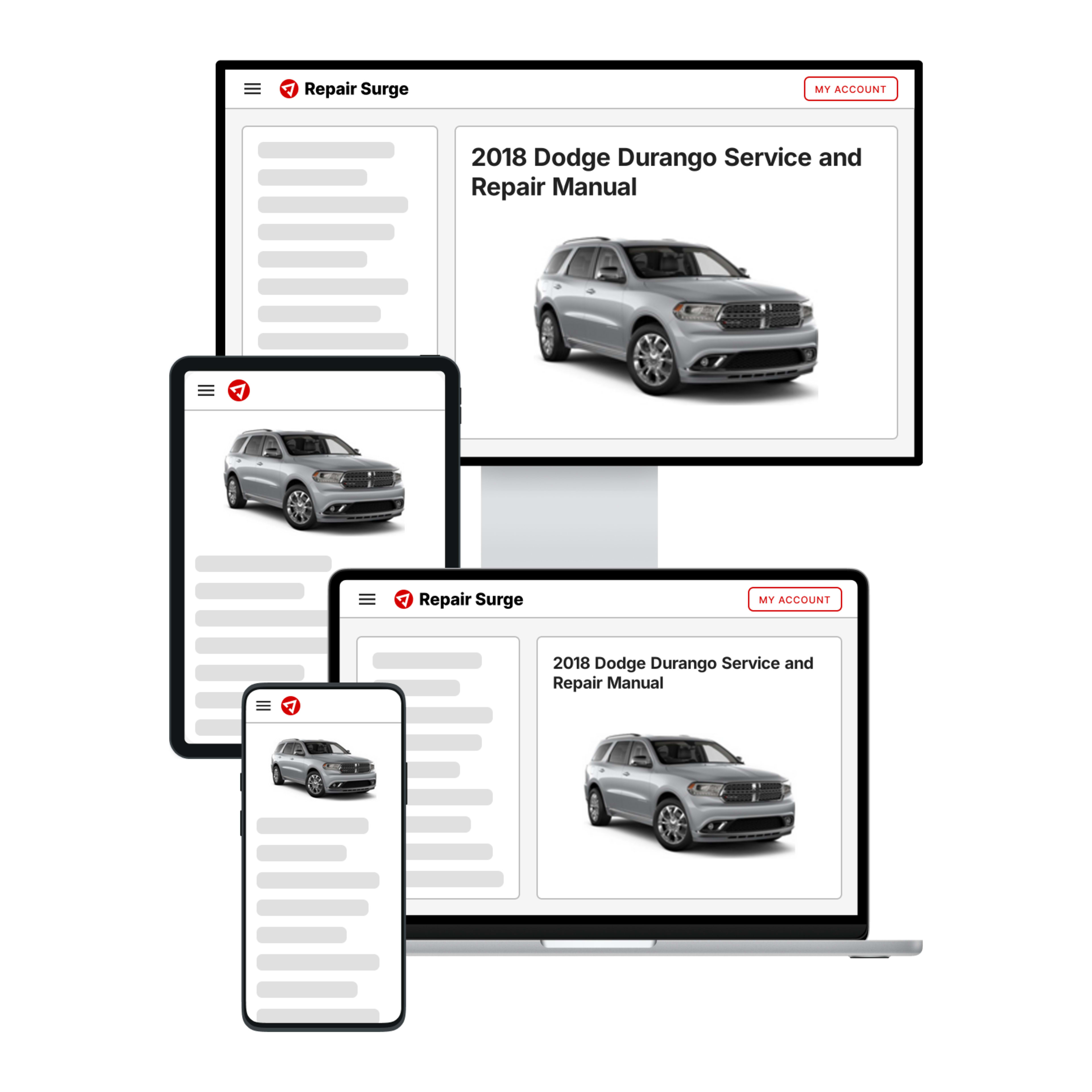 2018 Dodge Durango service and repair manual hero image