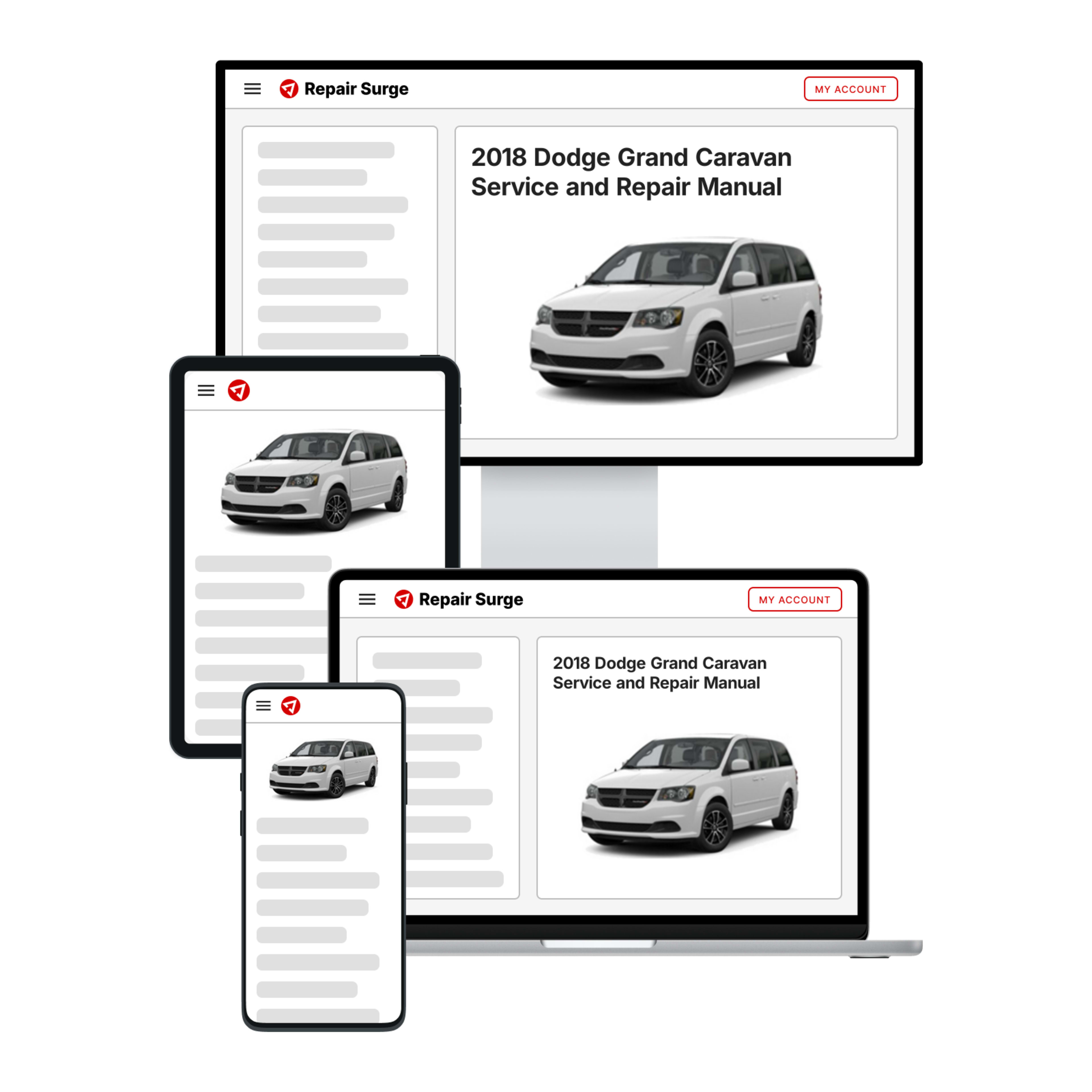 2018 Dodge Grand Caravan service and repair manual hero image