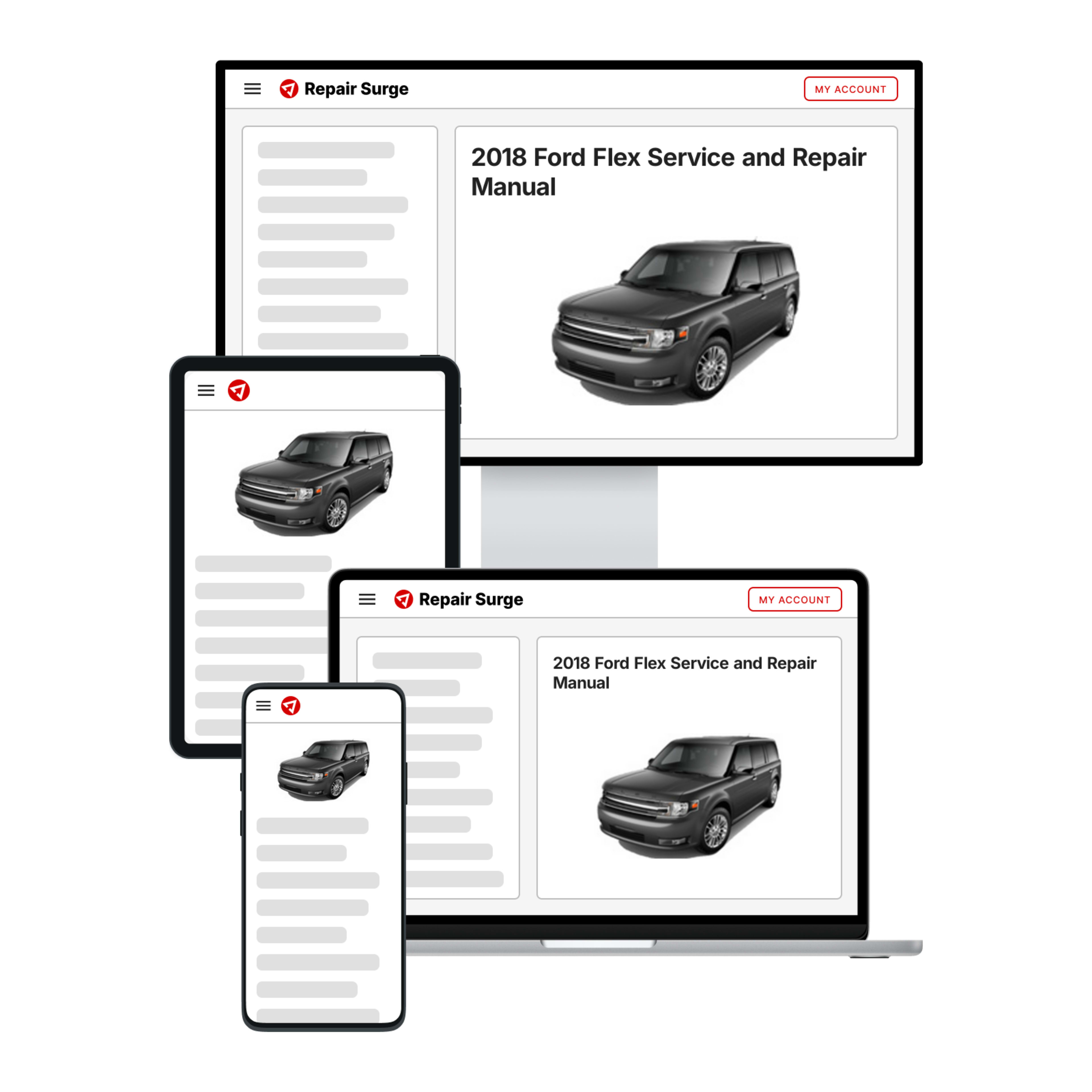 2018 Ford Flex service and repair manual hero image