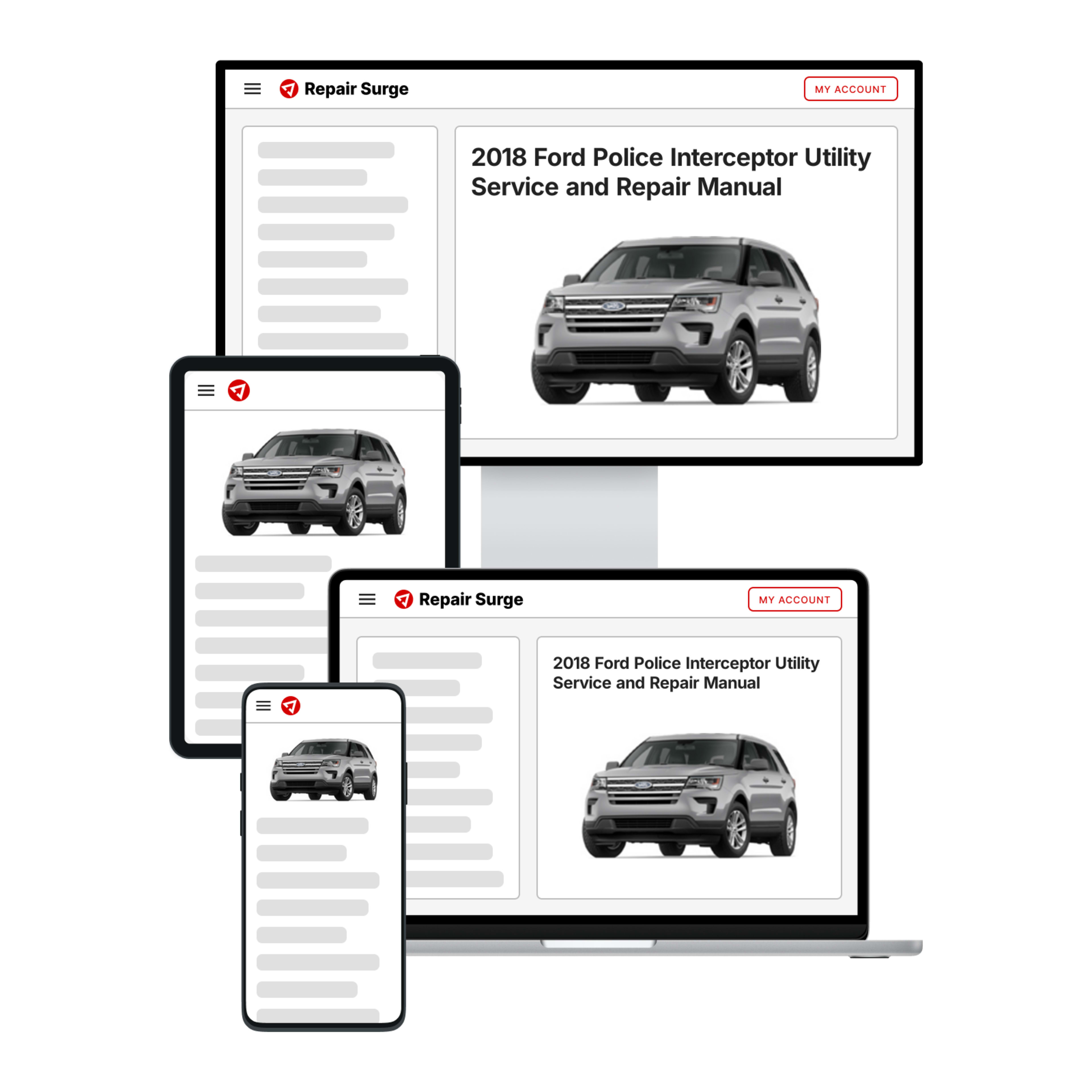 2018 Ford Police Interceptor Utility service and repair manual hero image