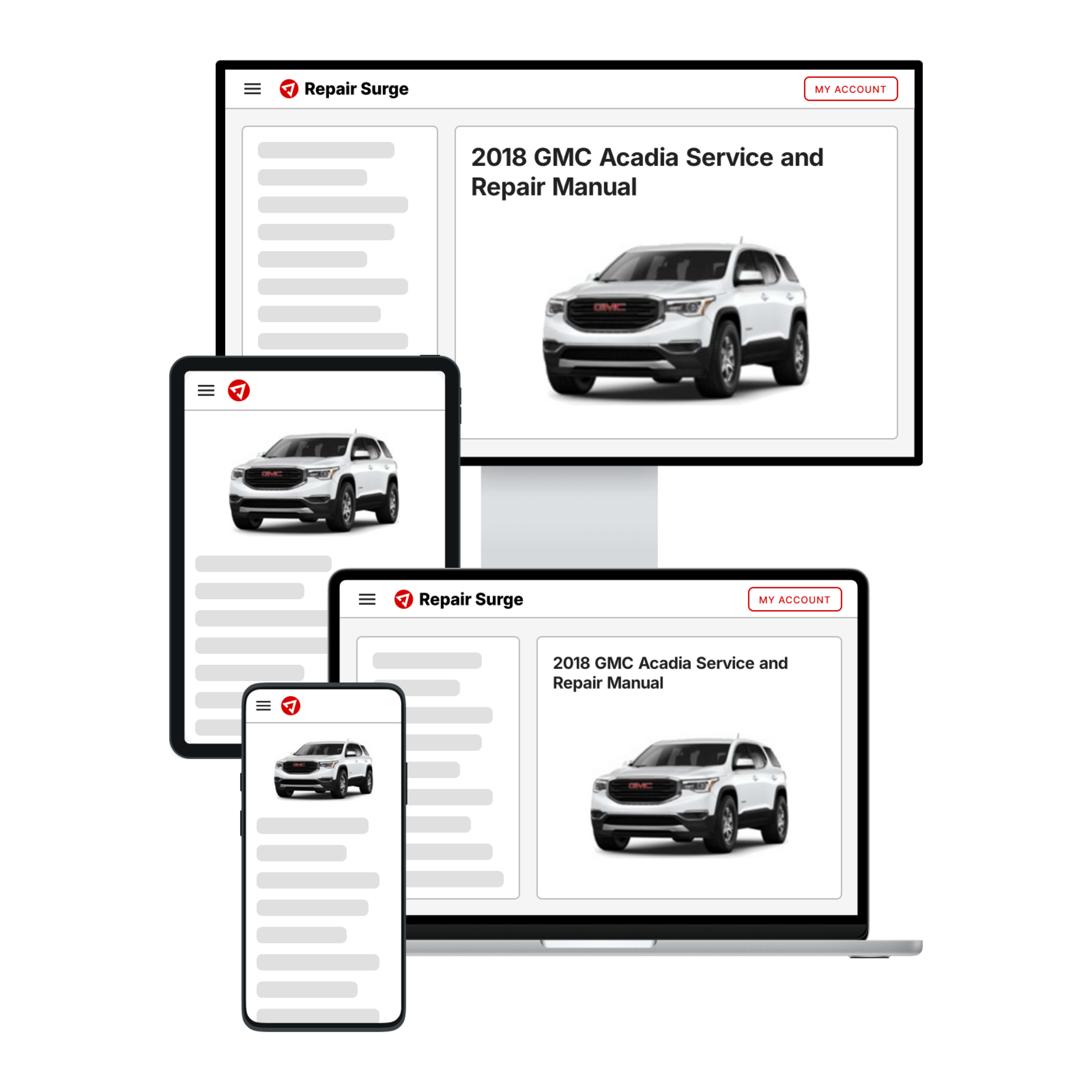 2018 GMC Acadia service and repair manual hero image