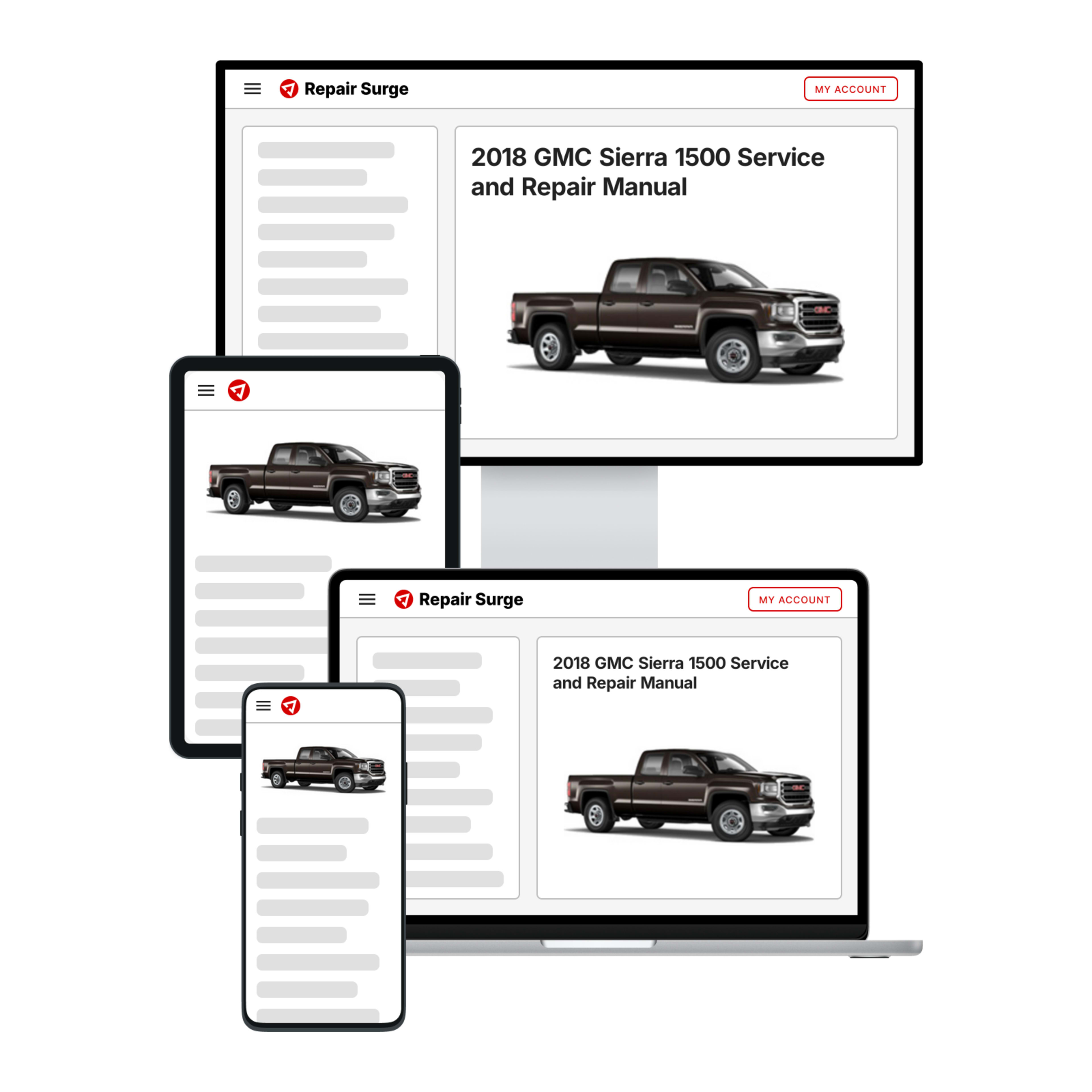 2018 GMC Sierra 1500 service and repair manual hero image