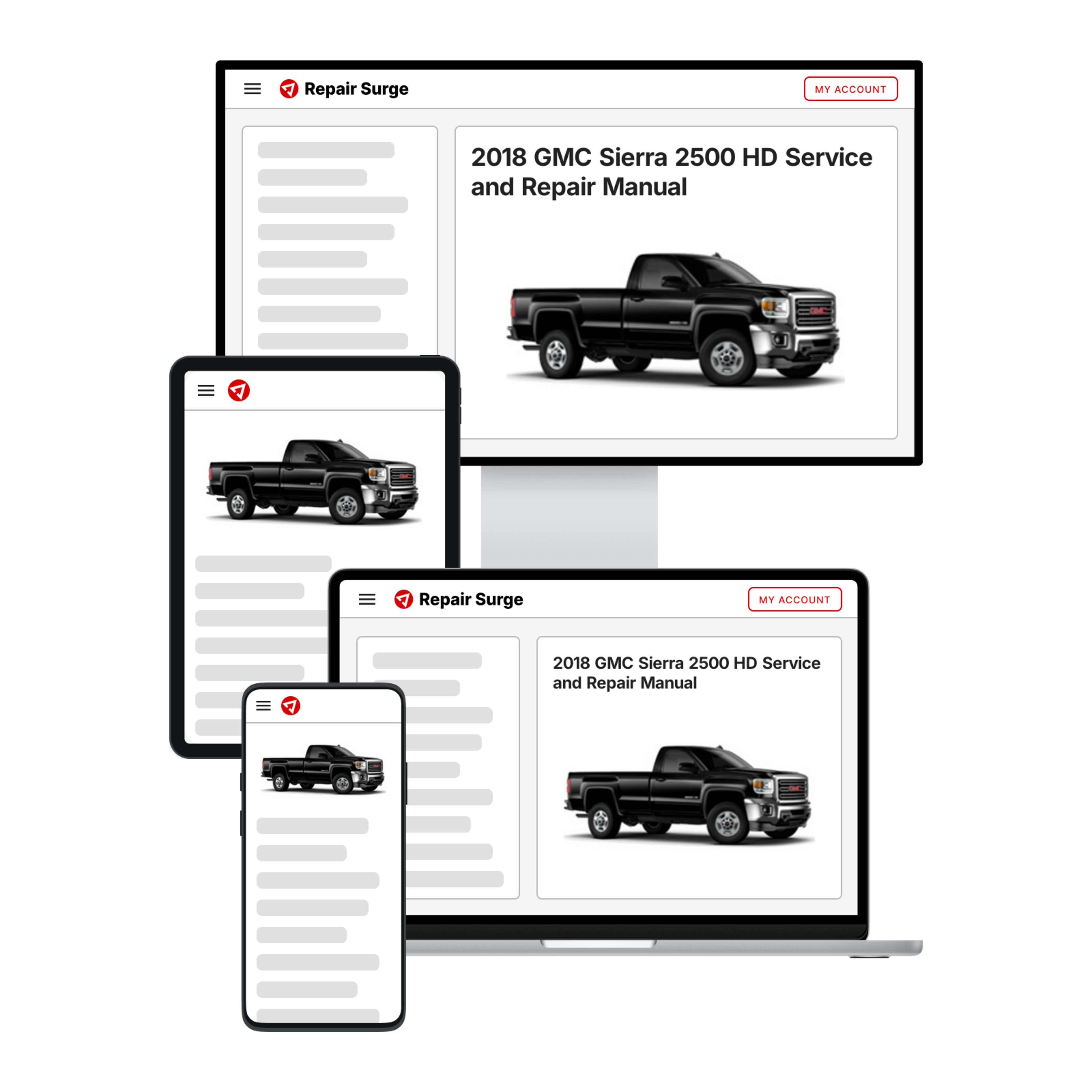 2018 GMC Sierra 2500 HD service and repair manual hero image