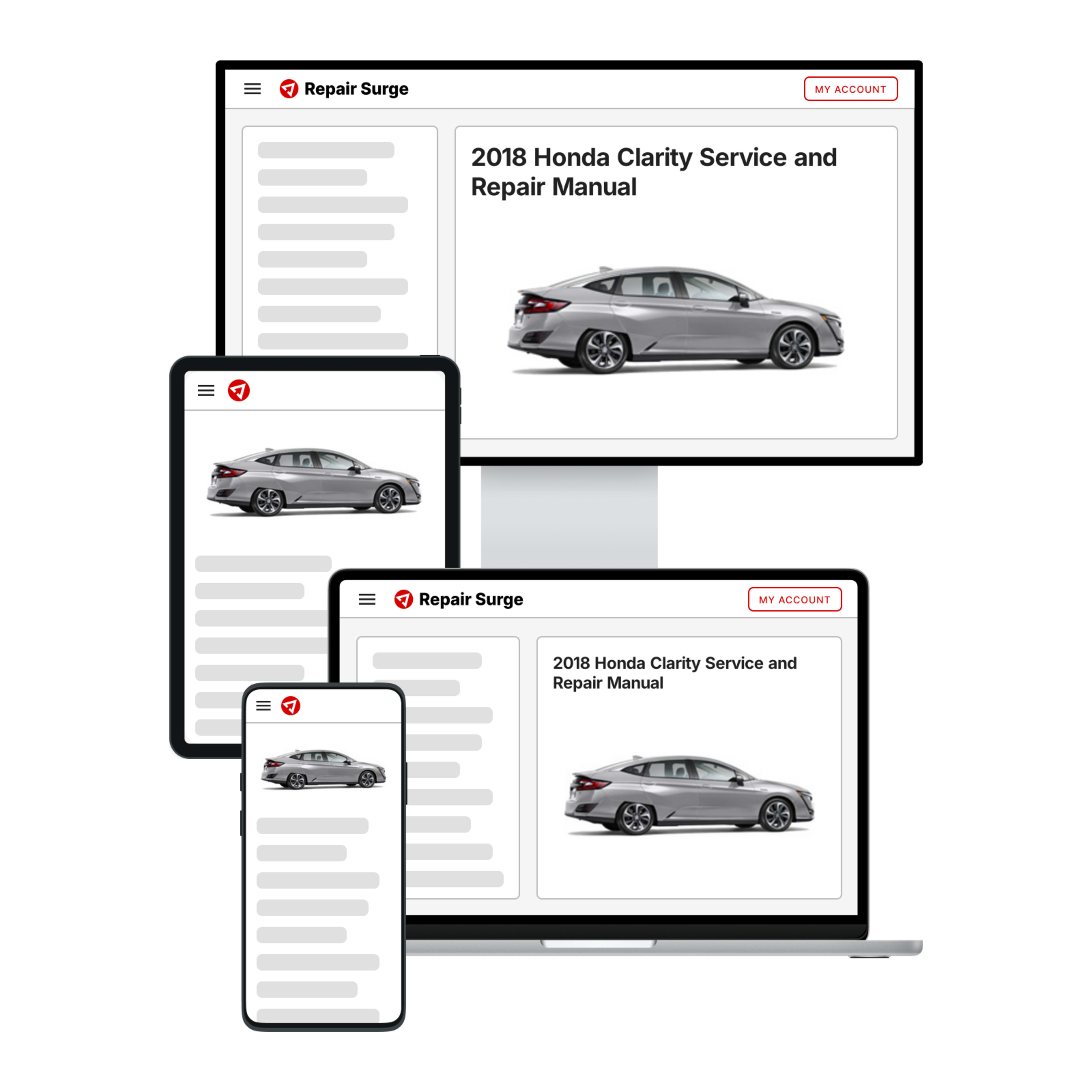 2018 Honda Clarity service and repair manual hero image