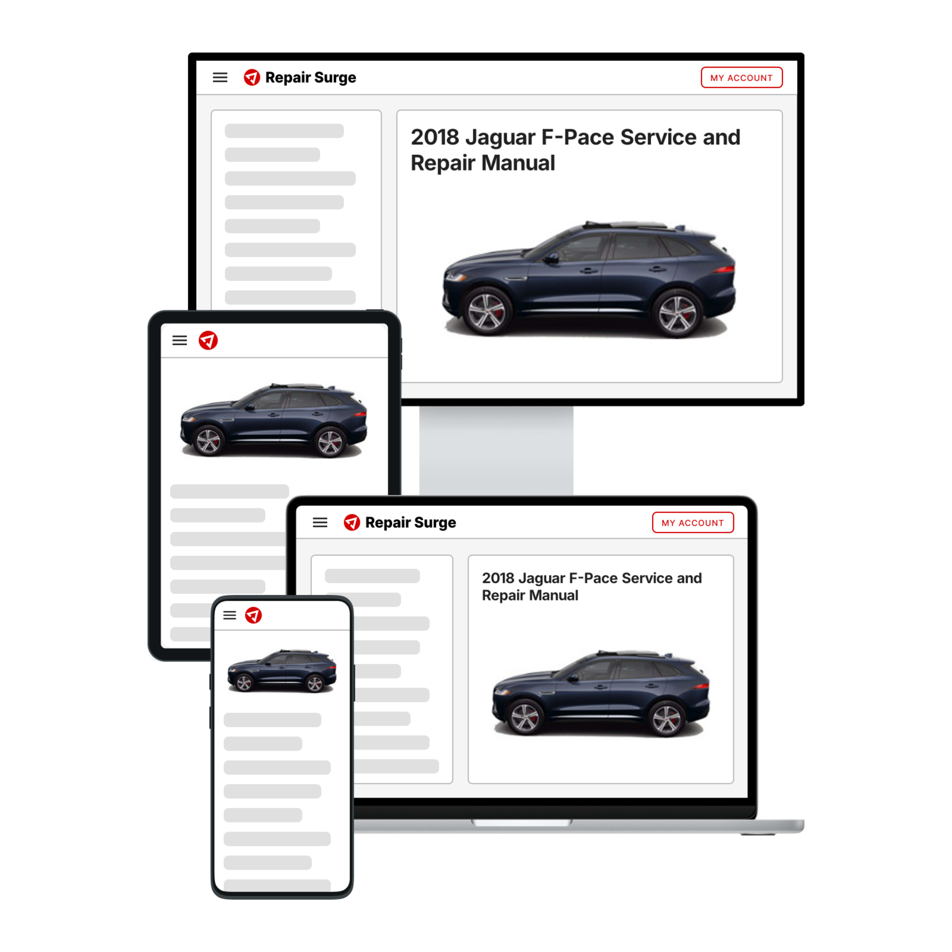 2018 Jaguar F-Pace service and repair manual hero image