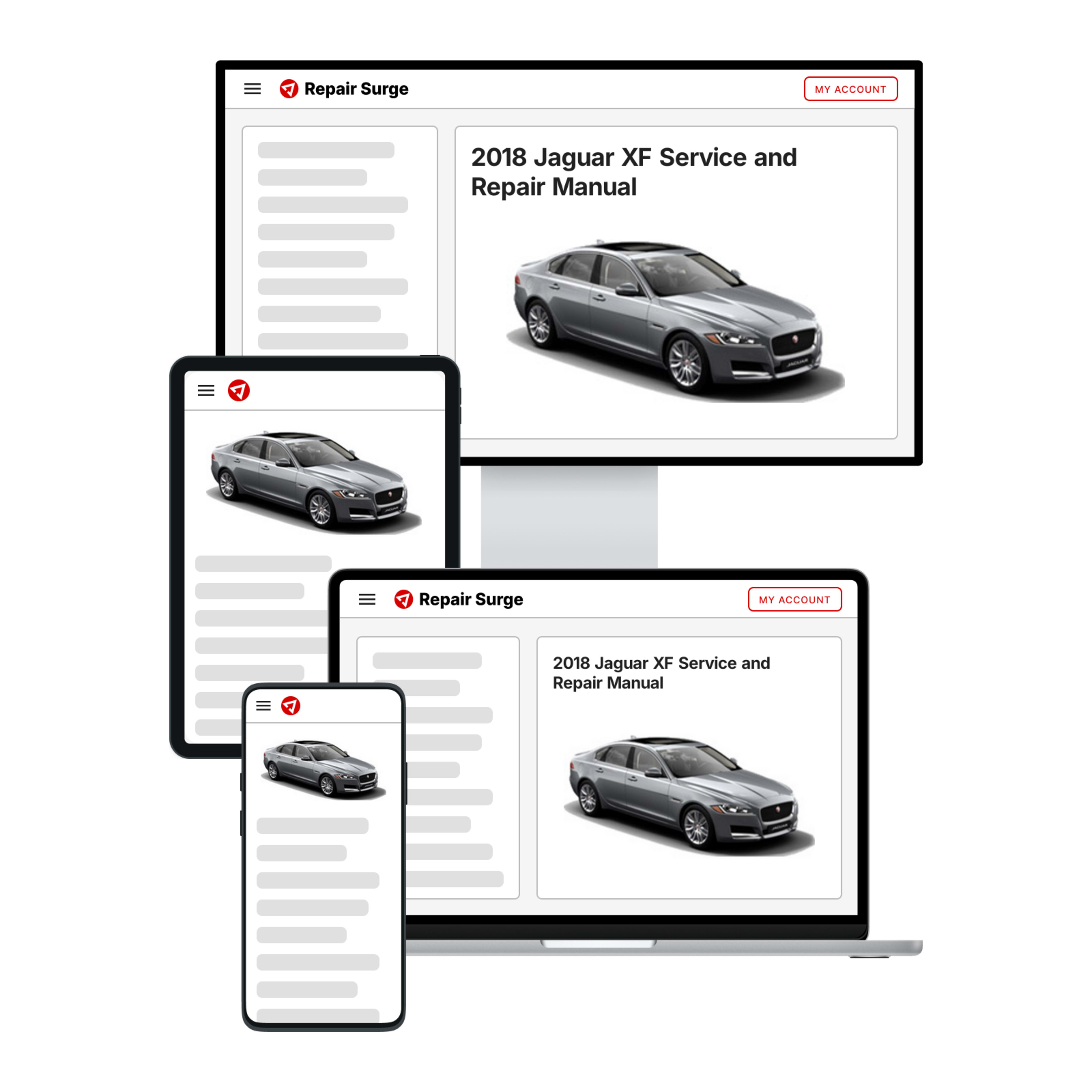 2018 Jaguar XF service and repair manual hero image
