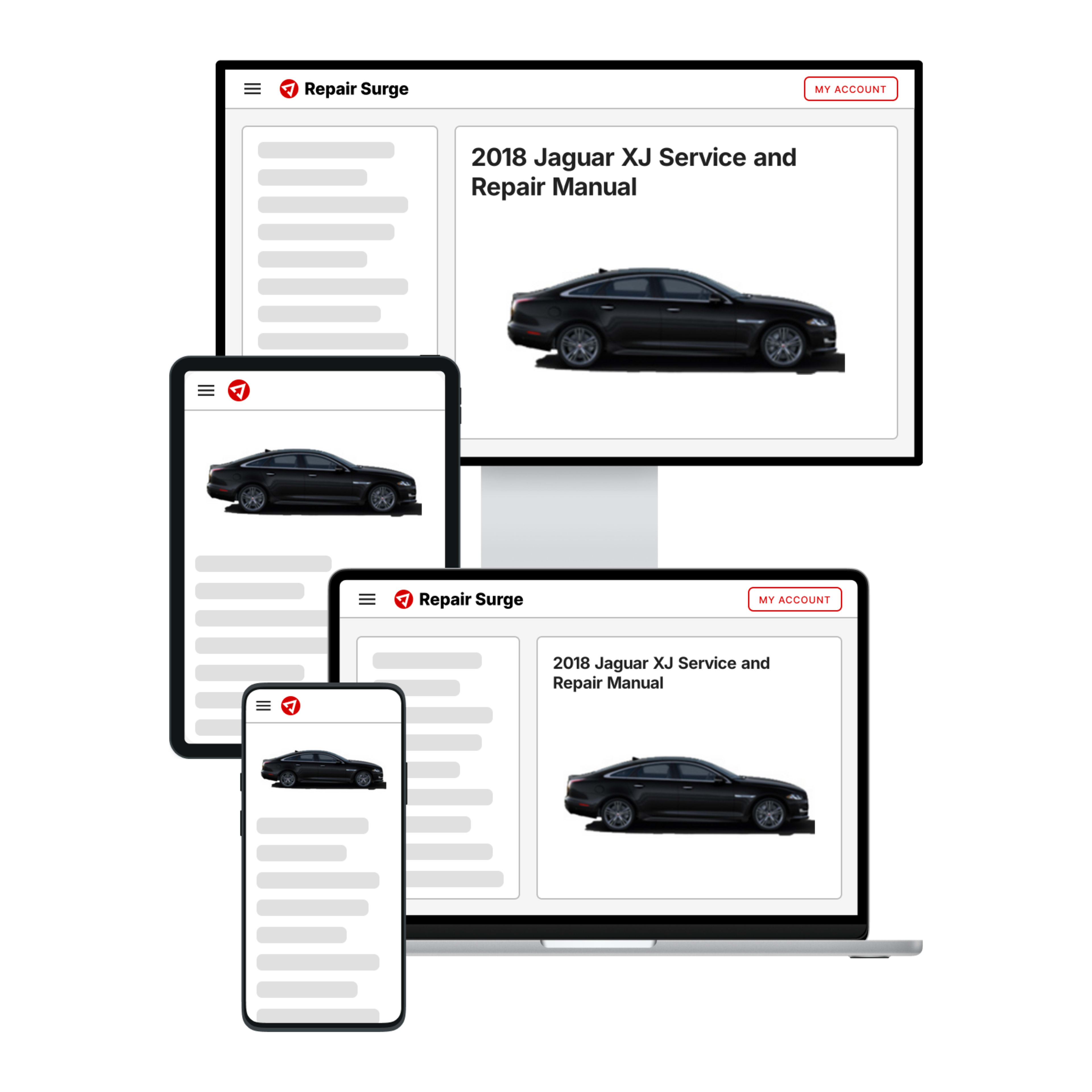 2018 Jaguar XJ service and repair manual hero image