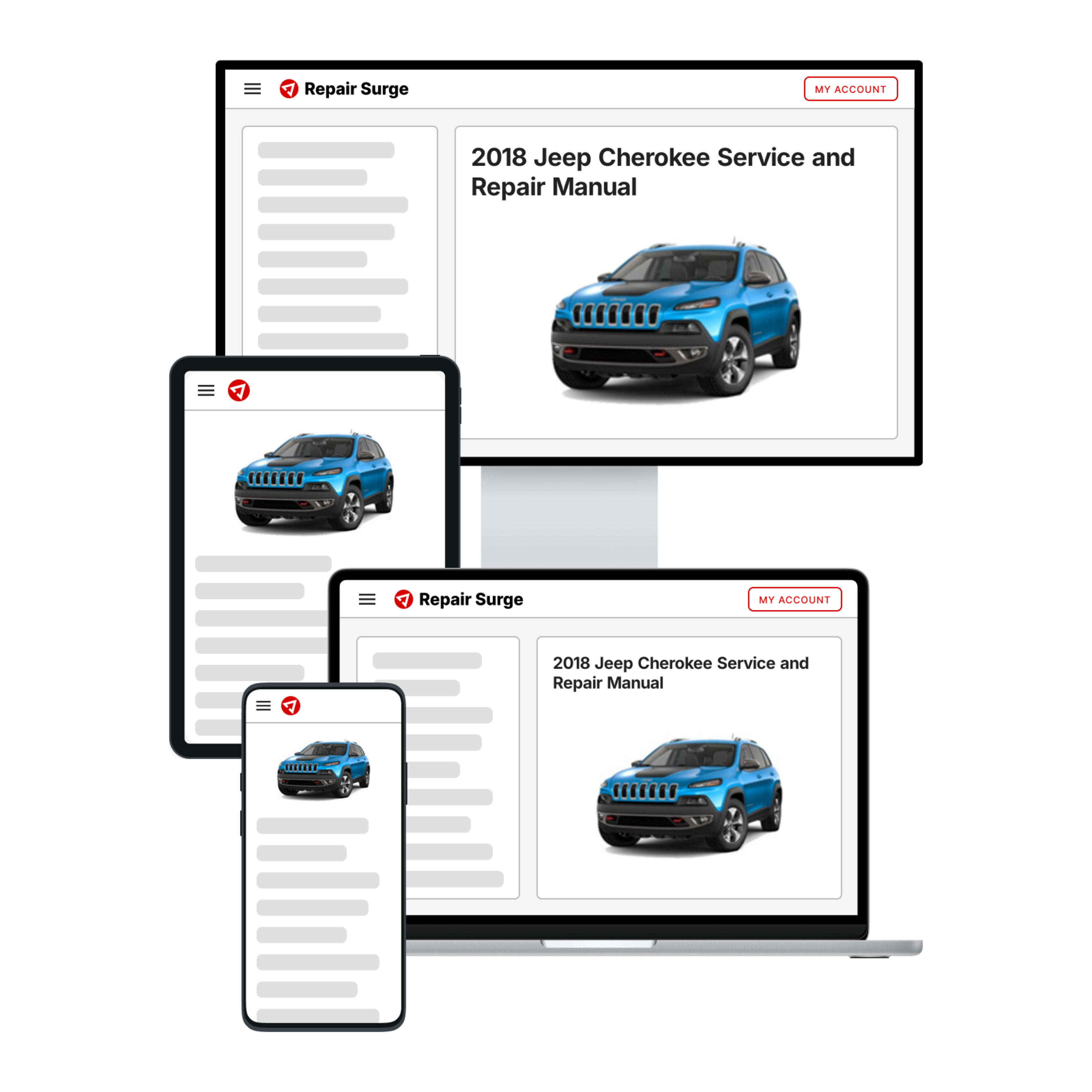 2018 Jeep Cherokee service and repair manual hero image