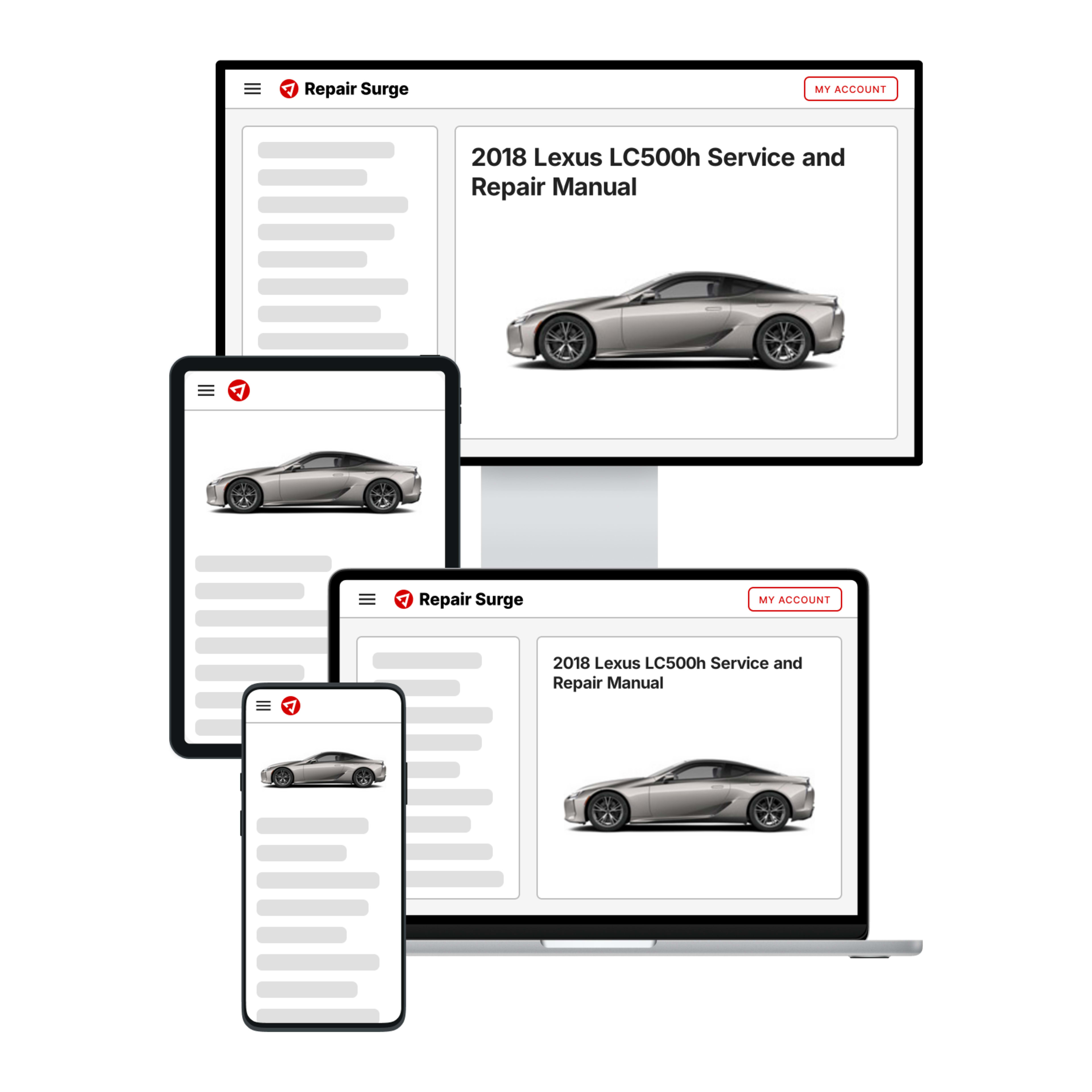 2018 Lexus LC500h service and repair manual hero image
