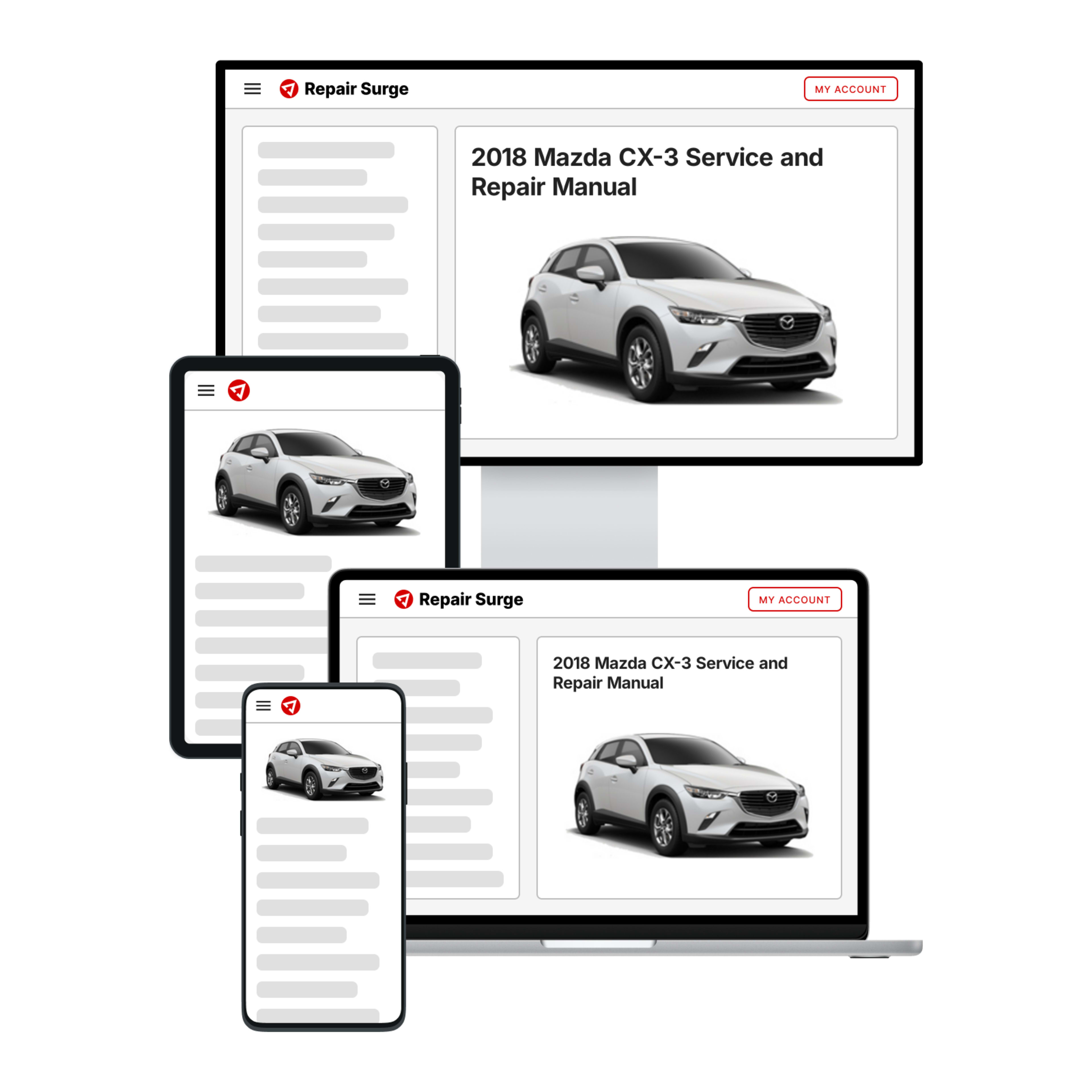 2018 Mazda CX-3 service and repair manual hero image