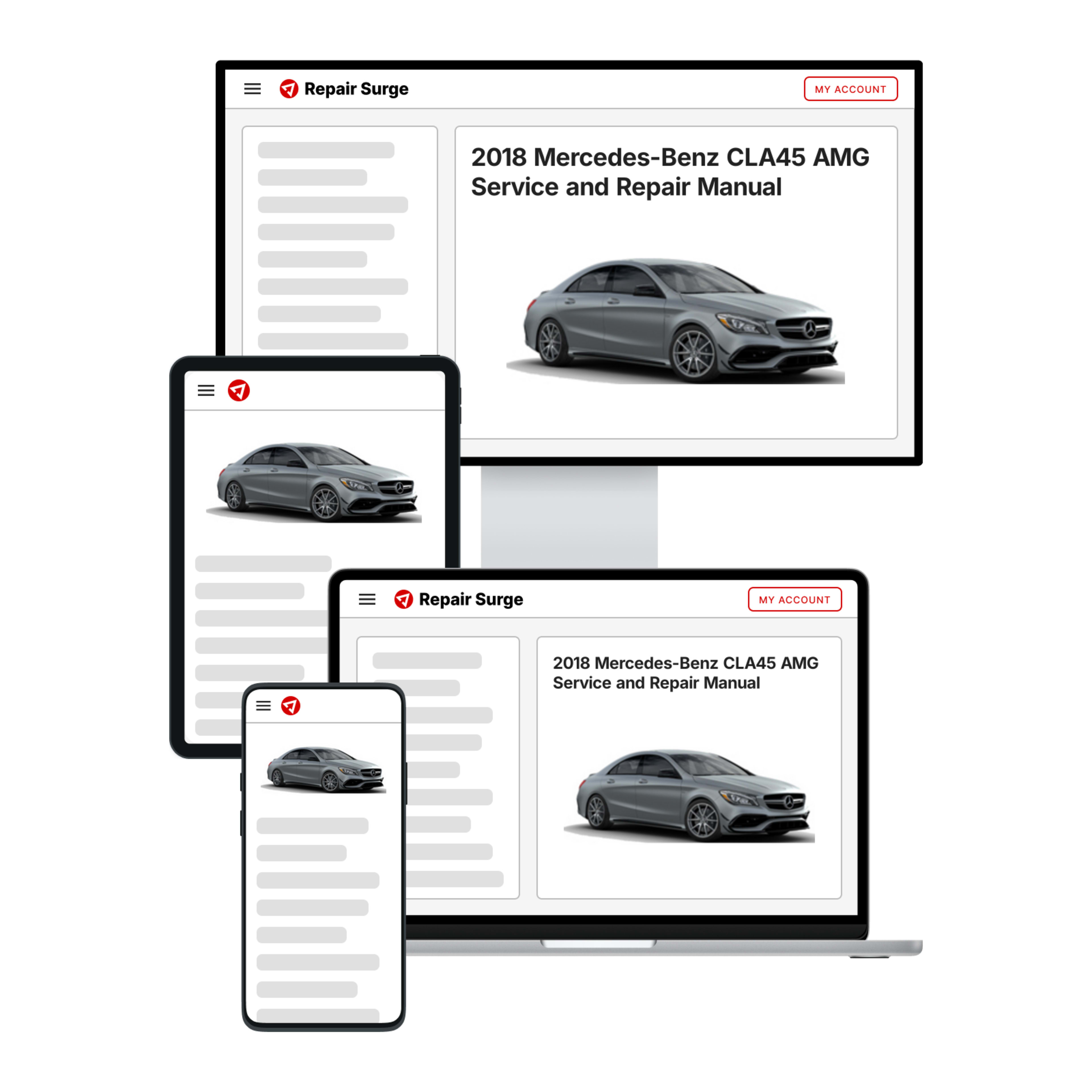 2018 Mercedes-Benz CLA45 AMG service and repair manual hero image