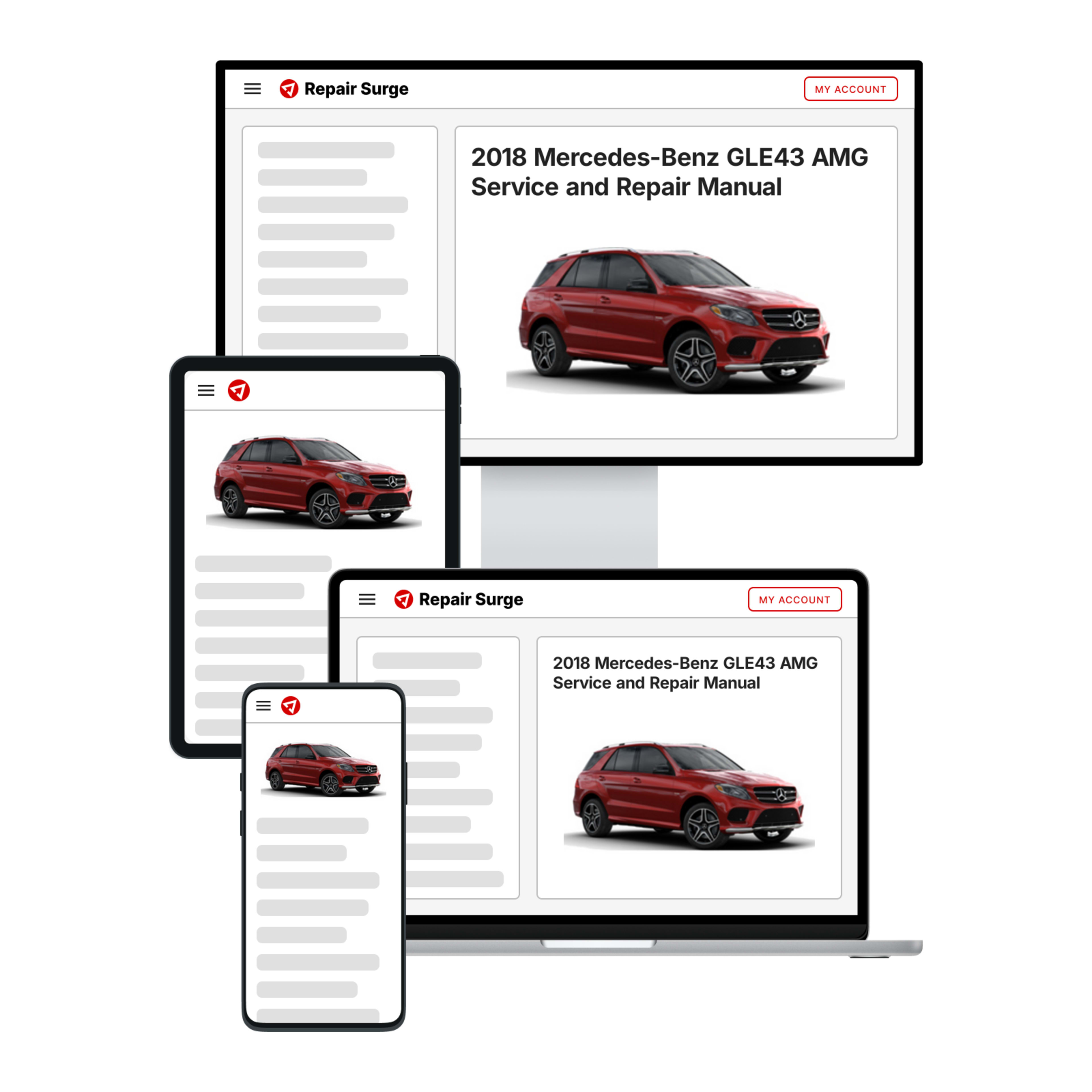 2018 Mercedes-Benz GLE43 AMG service and repair manual hero image