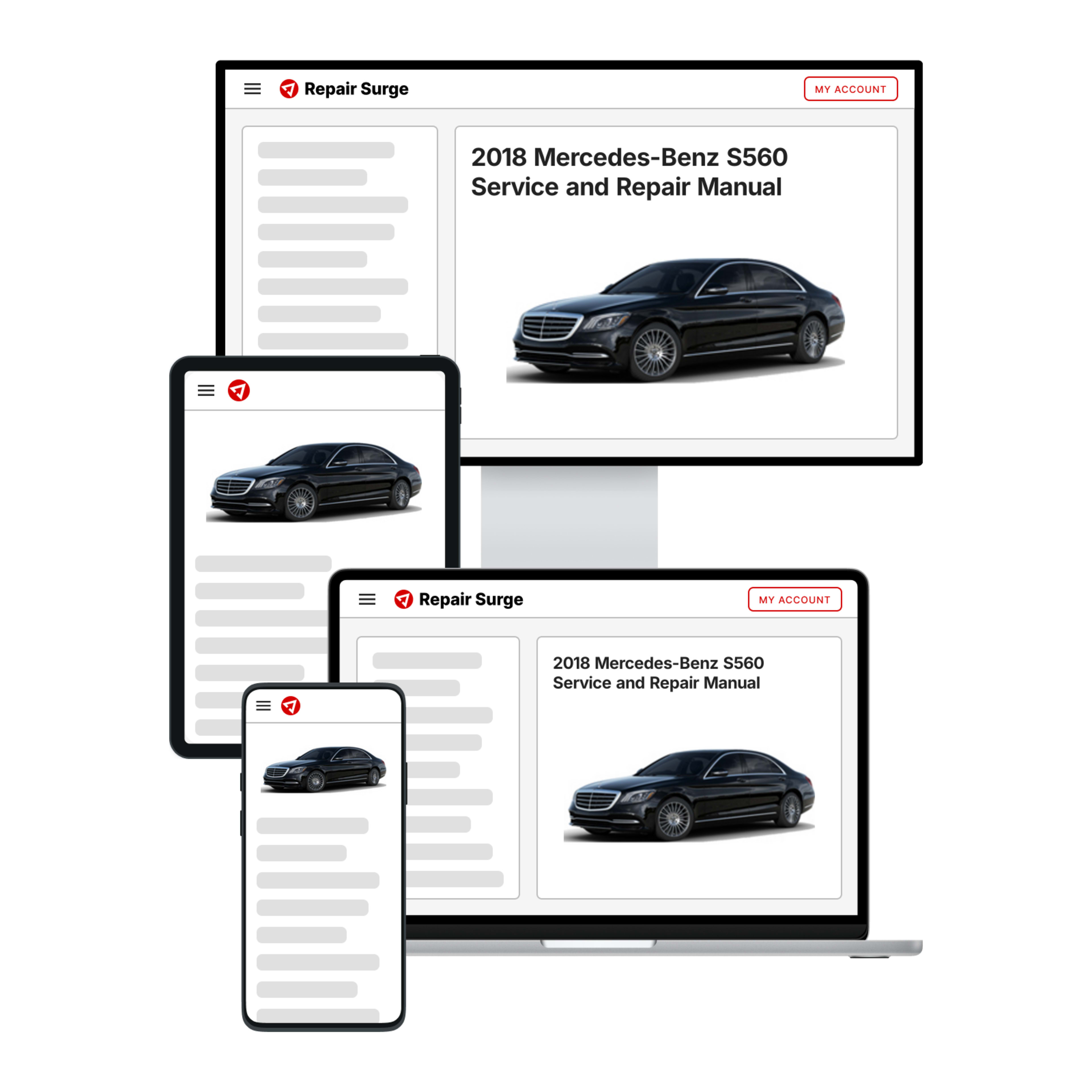 2018 Mercedes-Benz S560 service and repair manual hero image