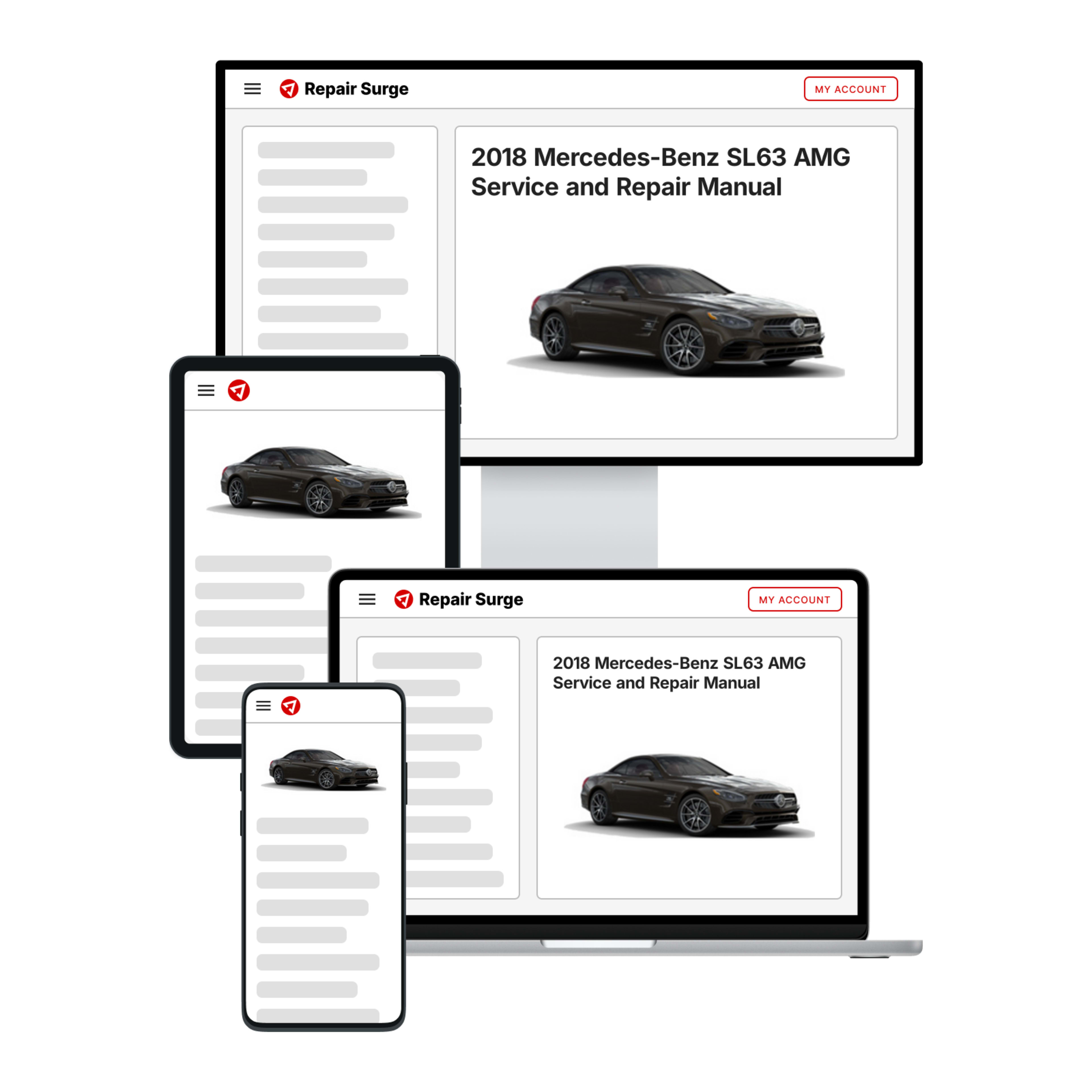 2018 Mercedes-Benz SL63 AMG service and repair manual hero image