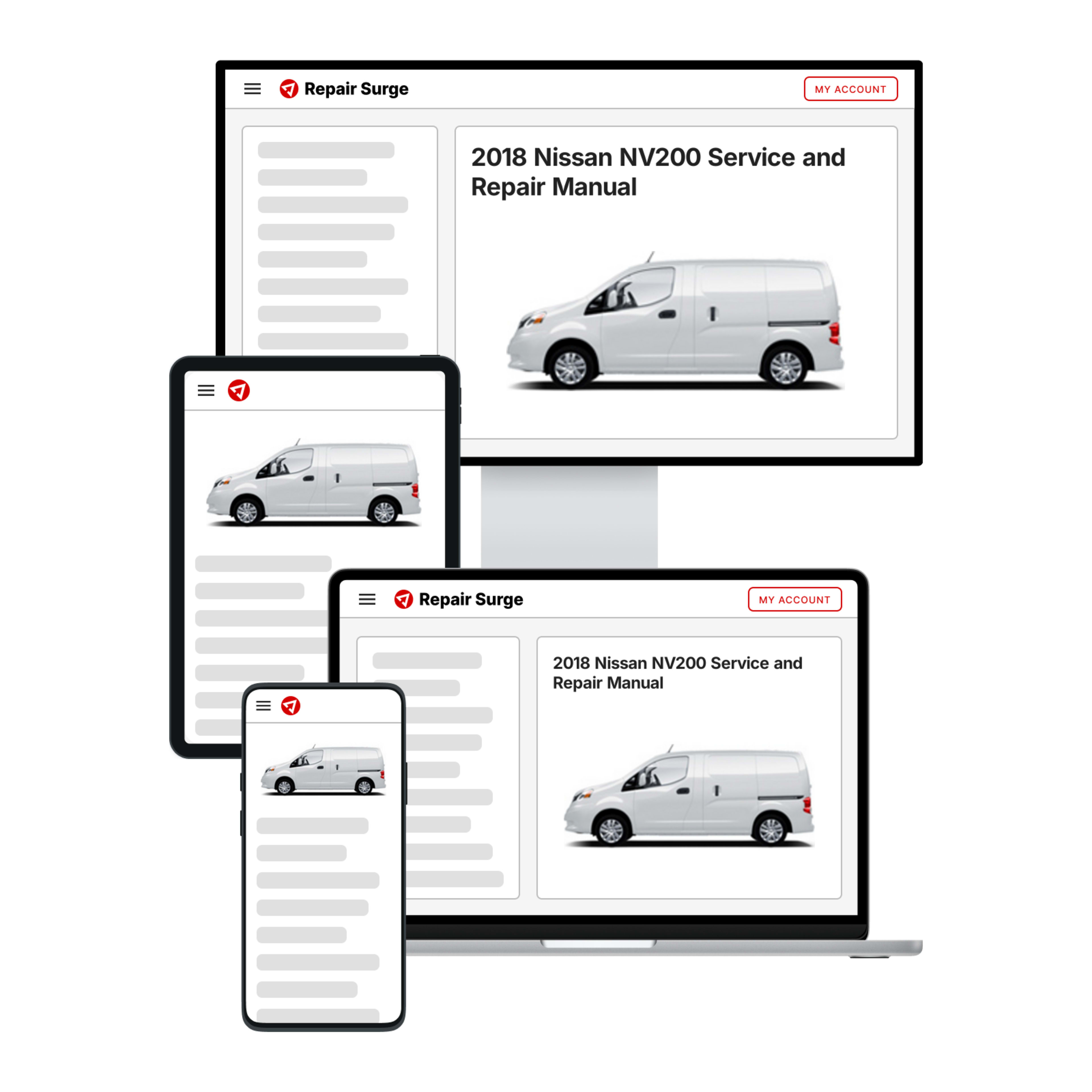 2018 Nissan NV200 service and repair manual hero image