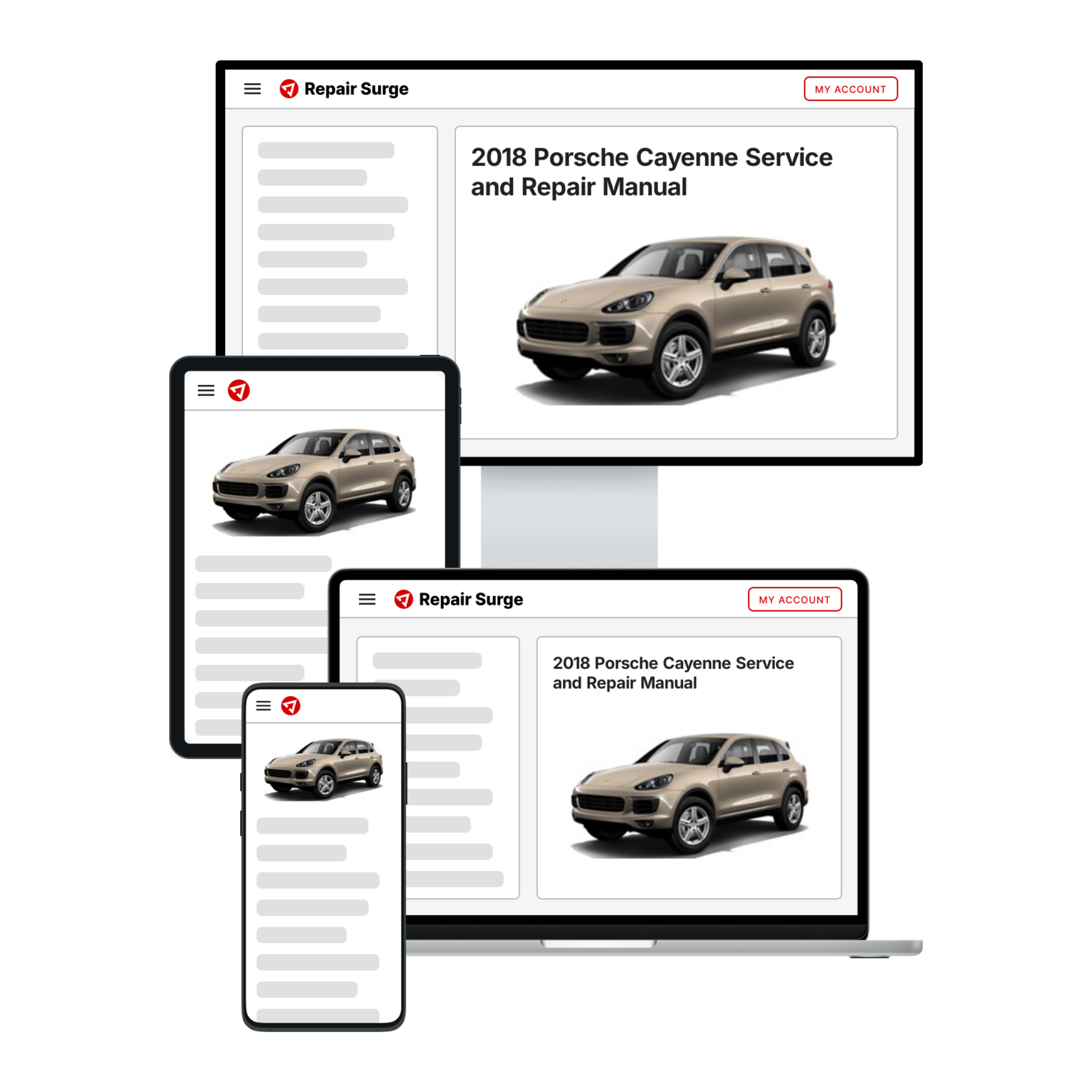 2018 Porsche Cayenne service and repair manual hero image