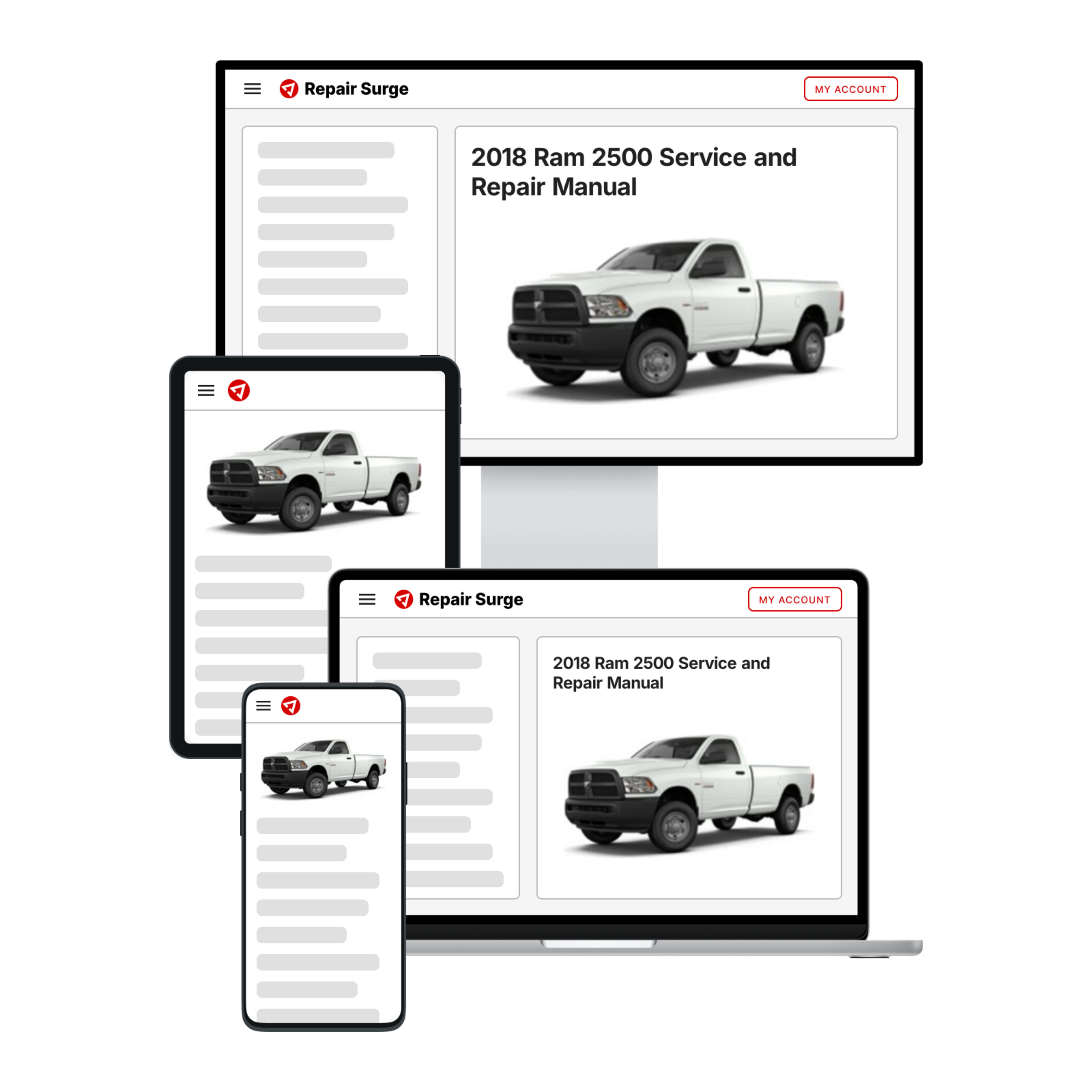 2018 Ram 2500 service and repair manual hero image