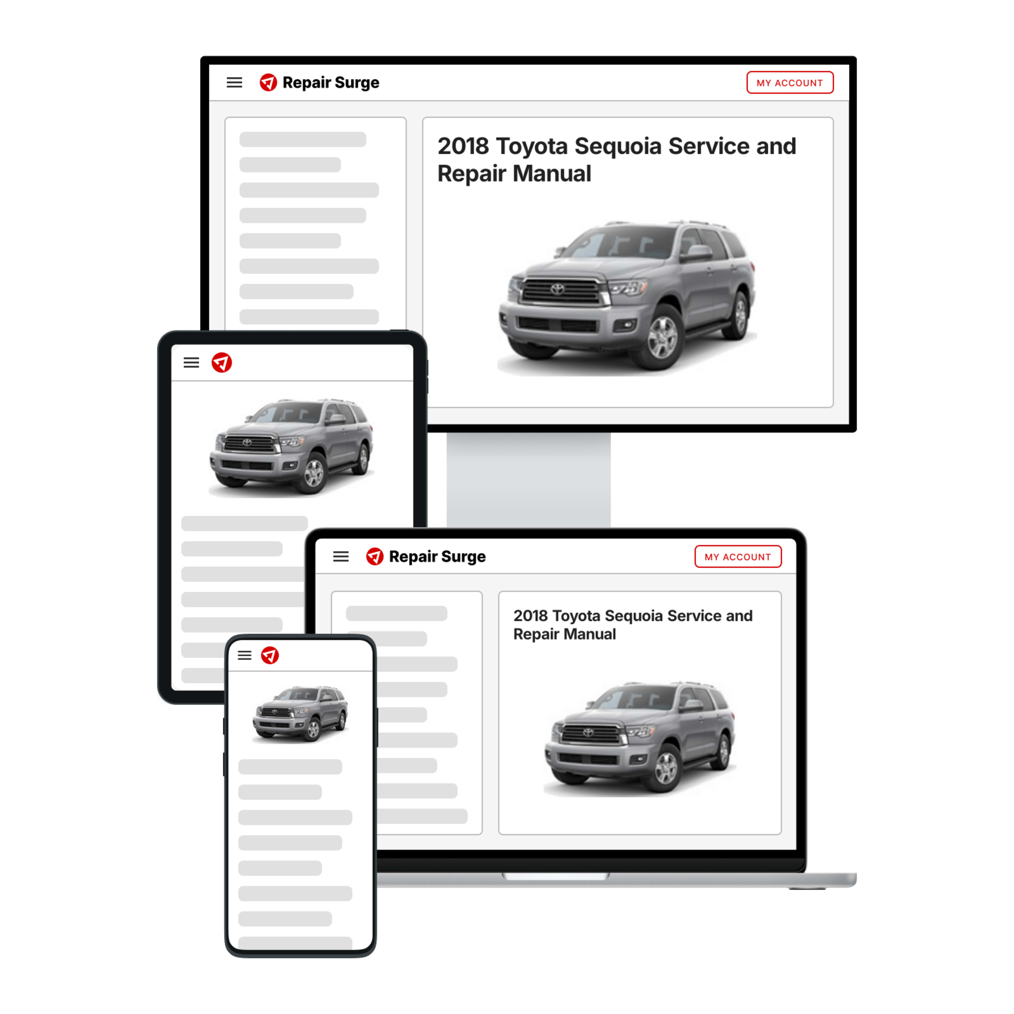 2018 Toyota Sequoia service and repair manual hero image