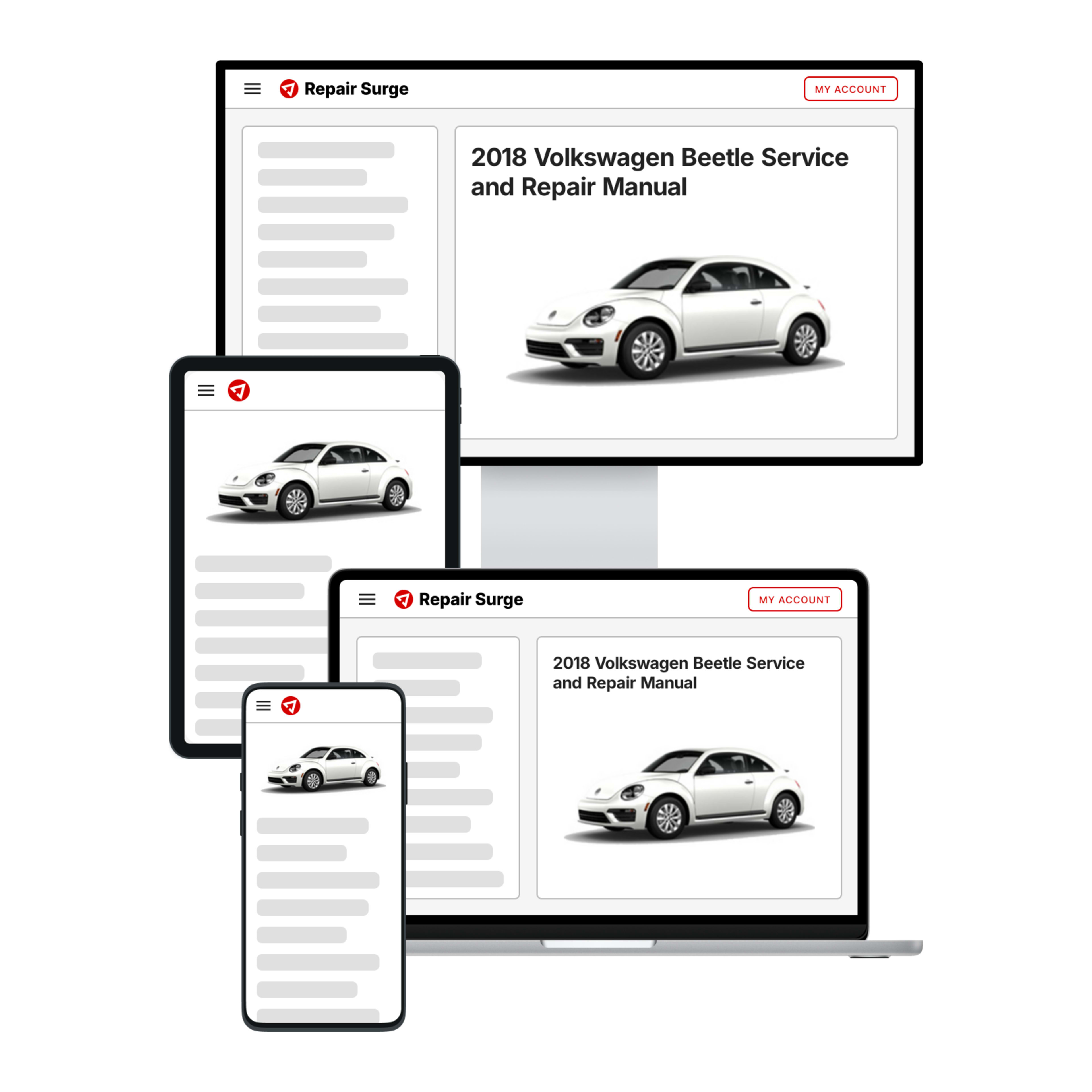2018 Volkswagen Beetle service and repair manual hero image