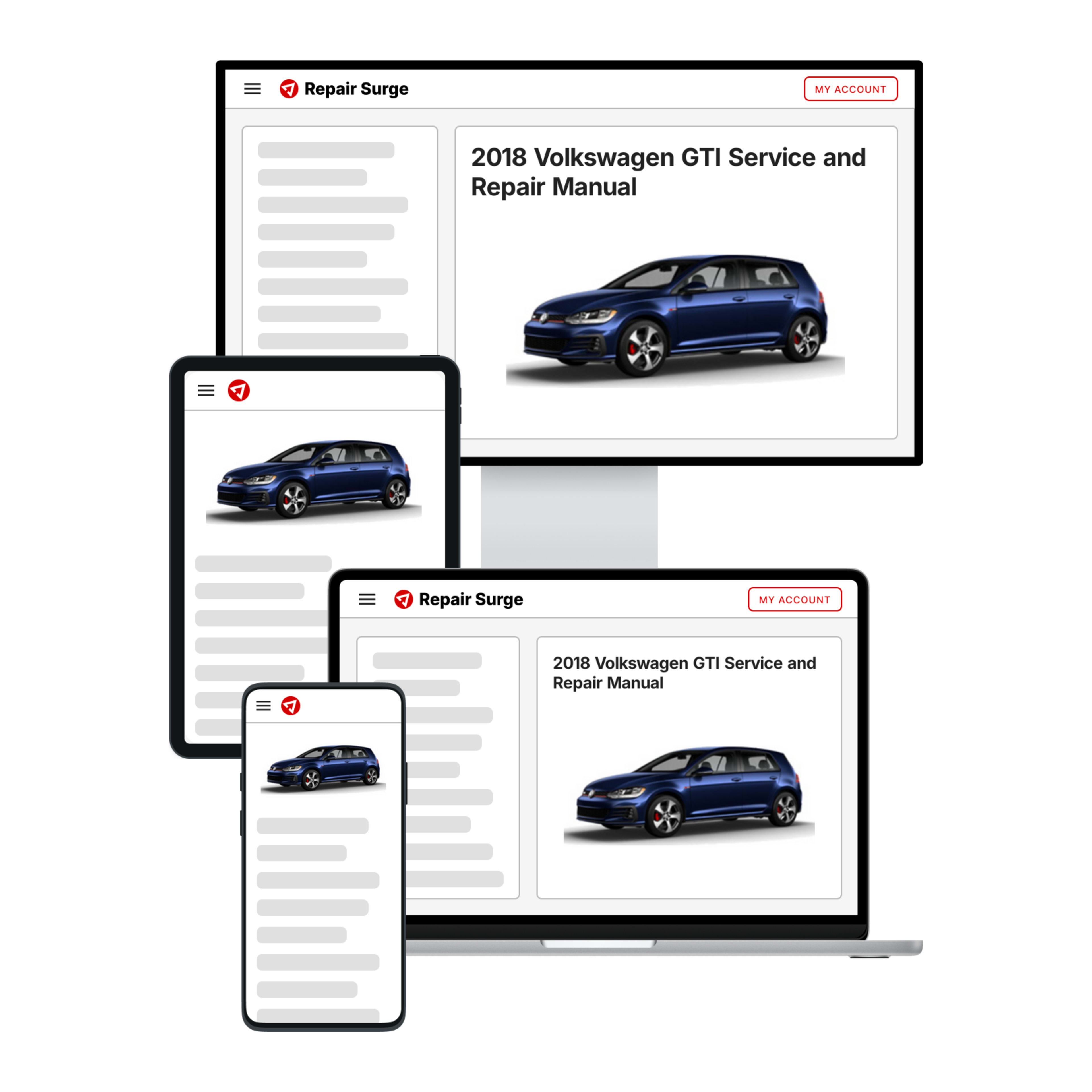 2018 Volkswagen GTI service and repair manual hero image
