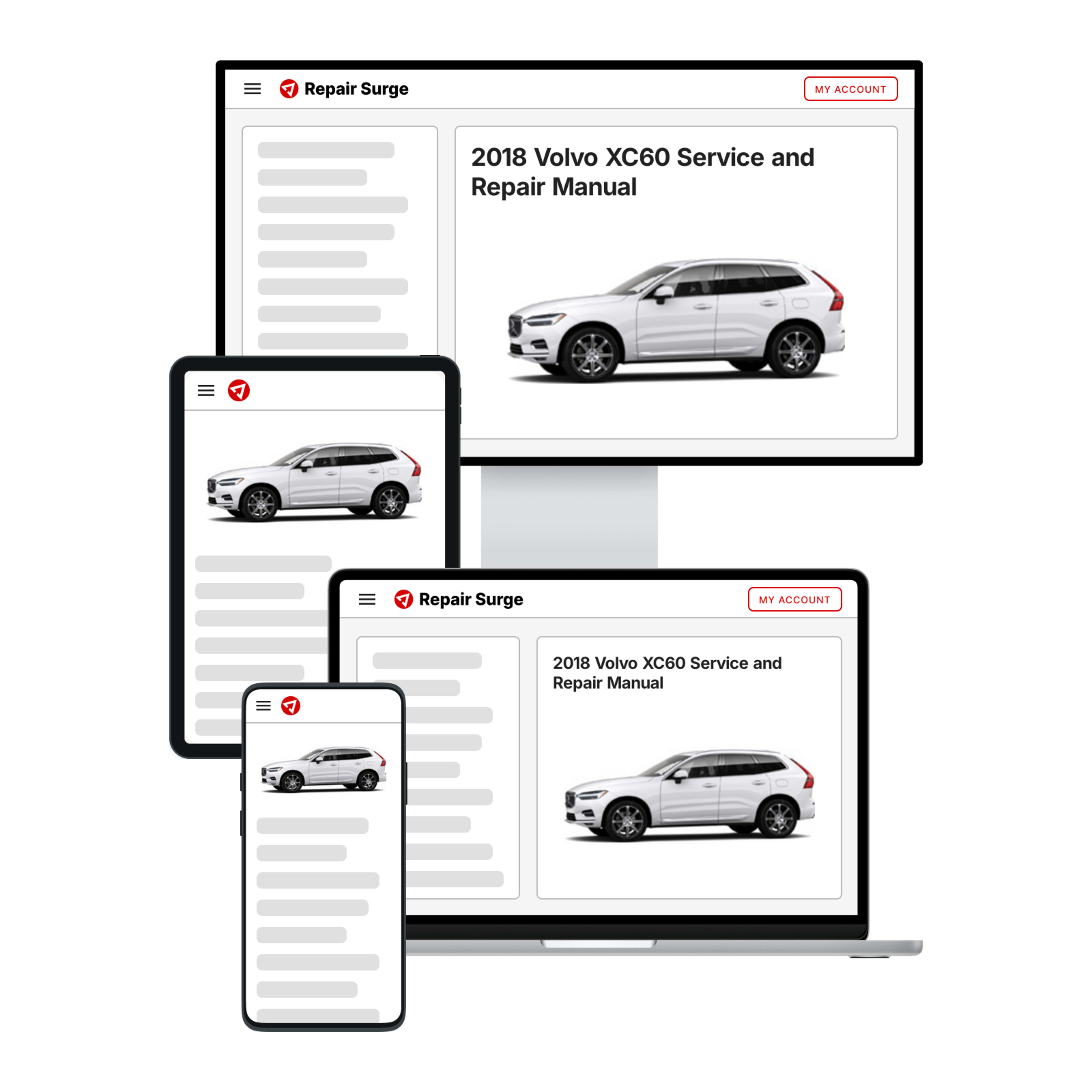 2018 Volvo XC60 service and repair manual hero image