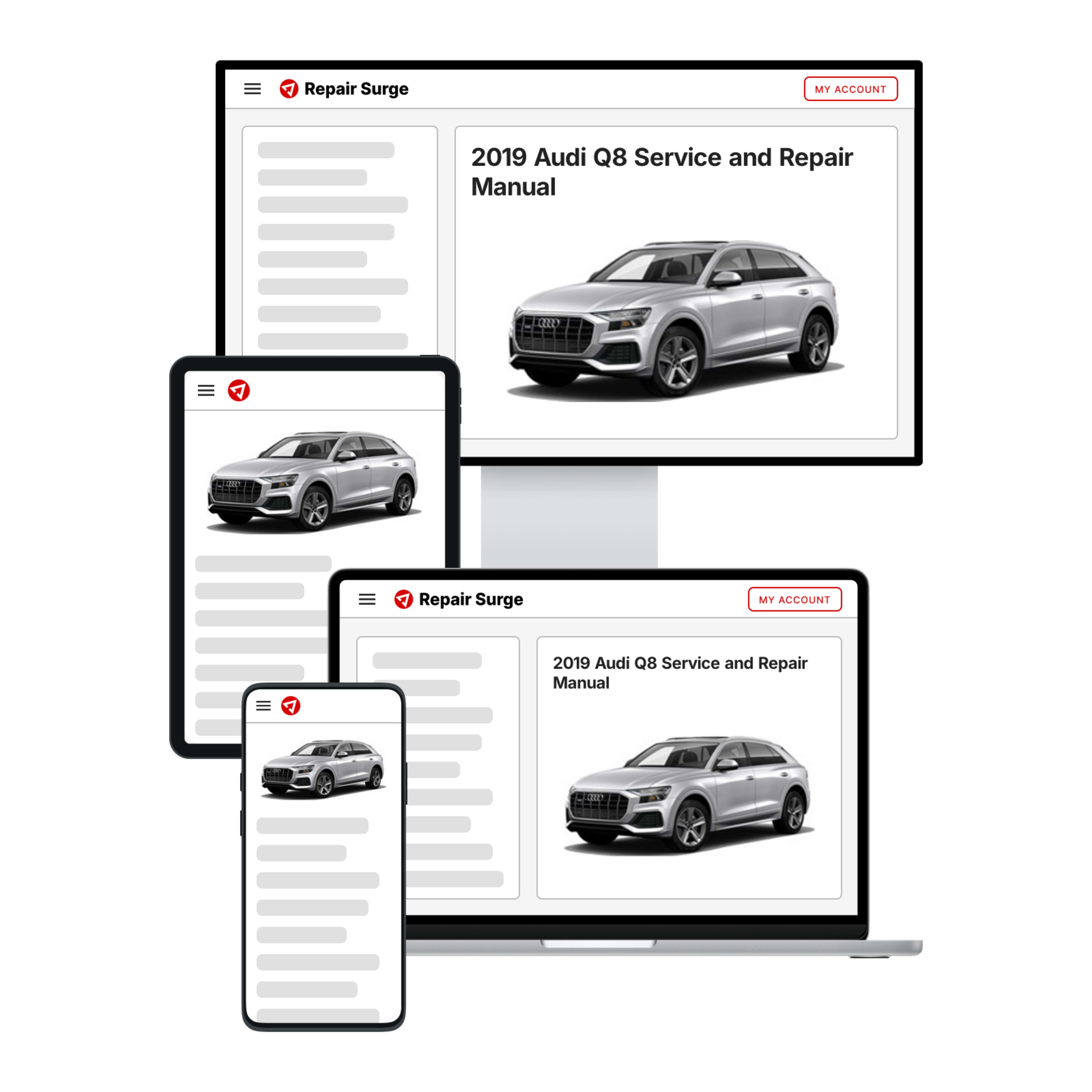 2019 Audi Q8 service and repair manual hero image
