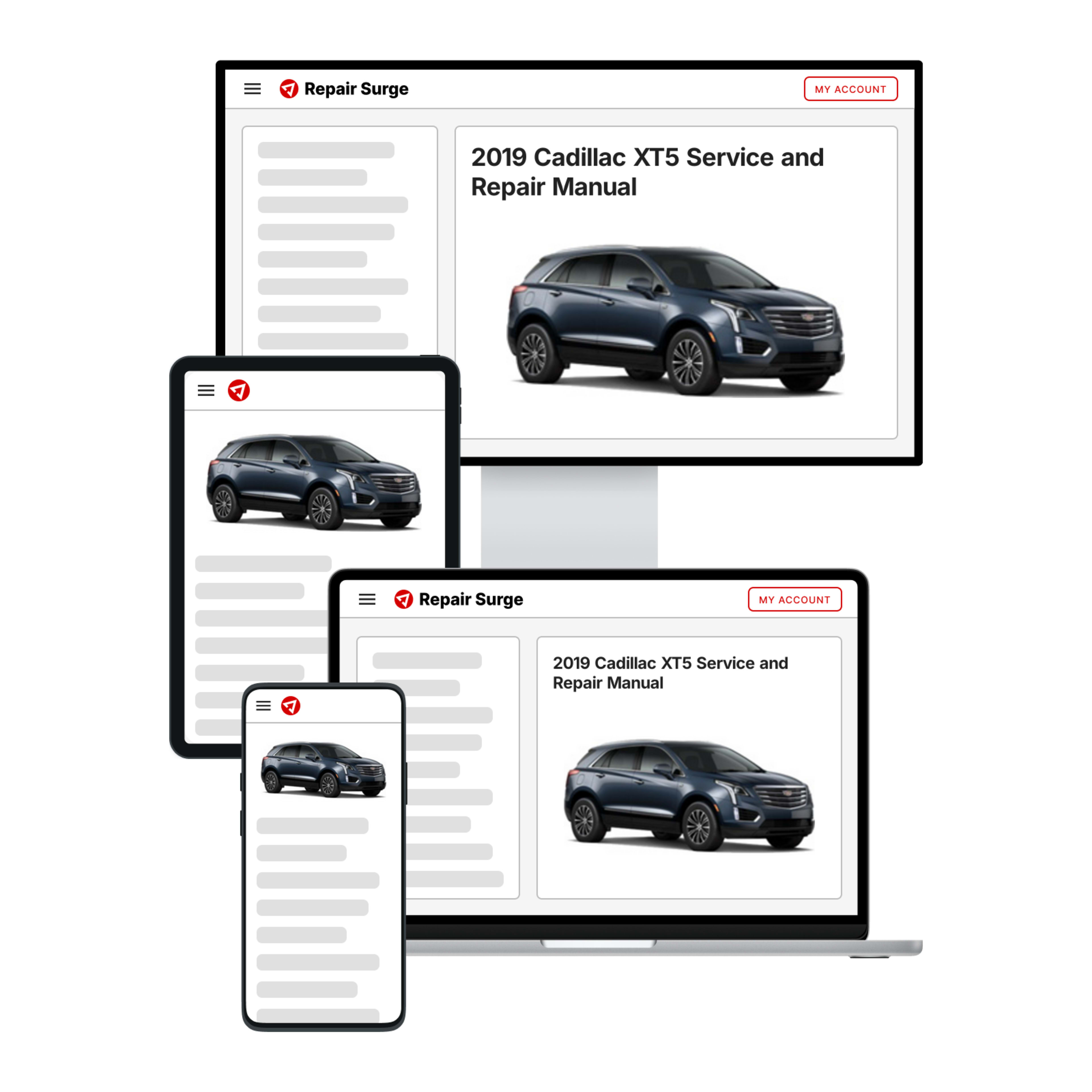 2019 Cadillac XT5 service and repair manual hero image