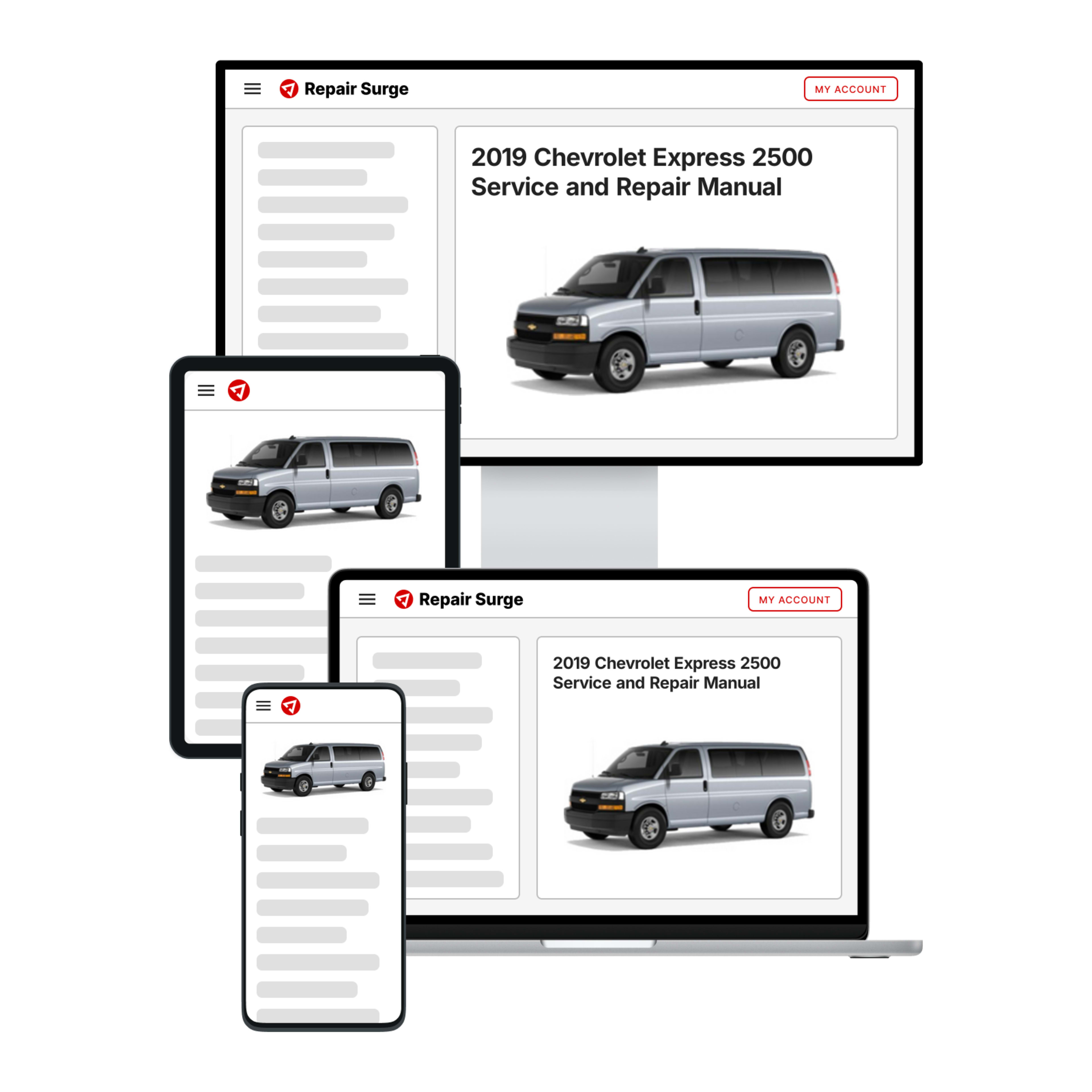 2019 Chevrolet Express 2500 service and repair manual hero image